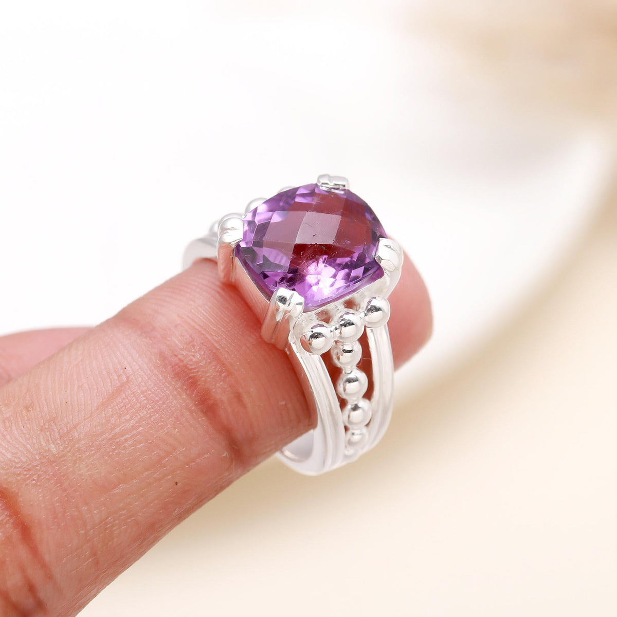 The Royal Granulation: Vintage Amethyst Ring