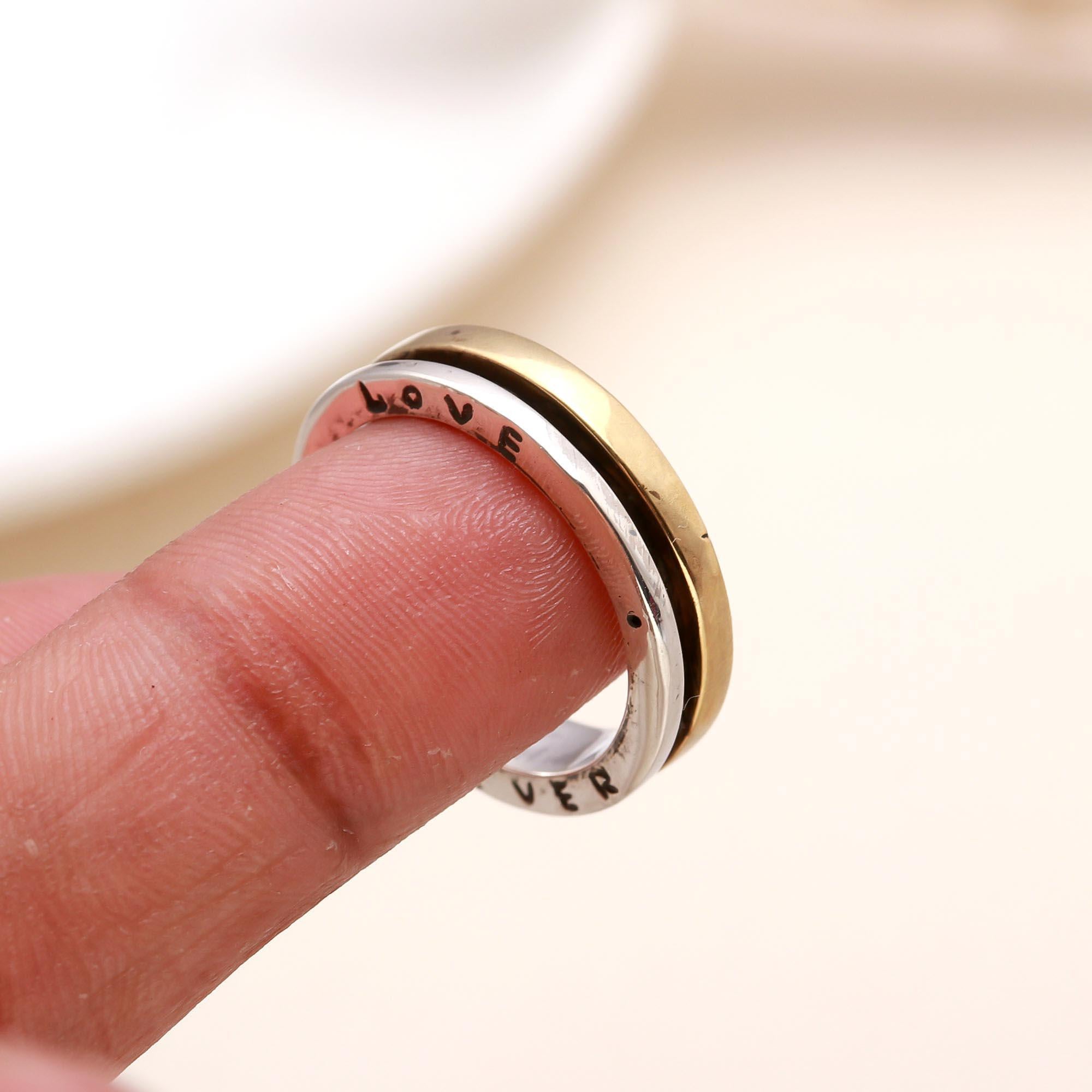 The Forever Promise: Mixed Metal Stamped Ring