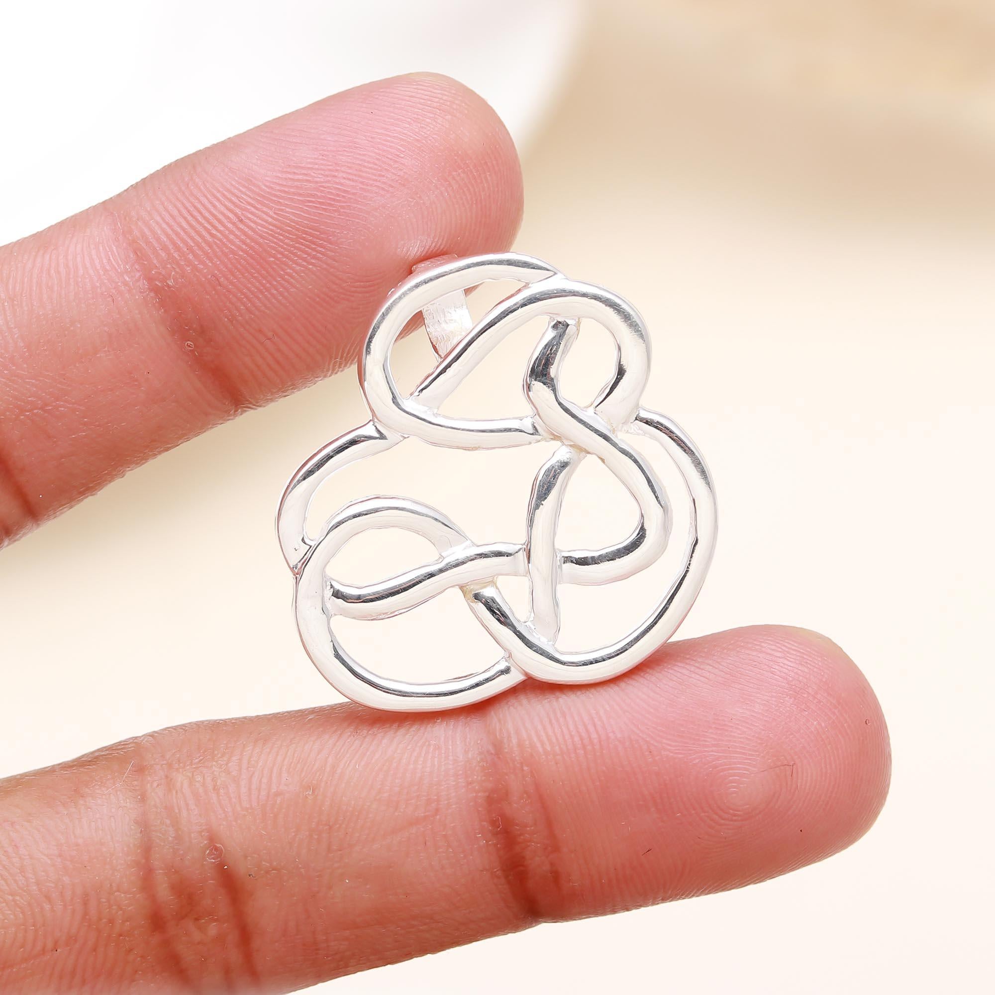 The Endless Knot: Open Celtic Infinity Knot Silver Pendant