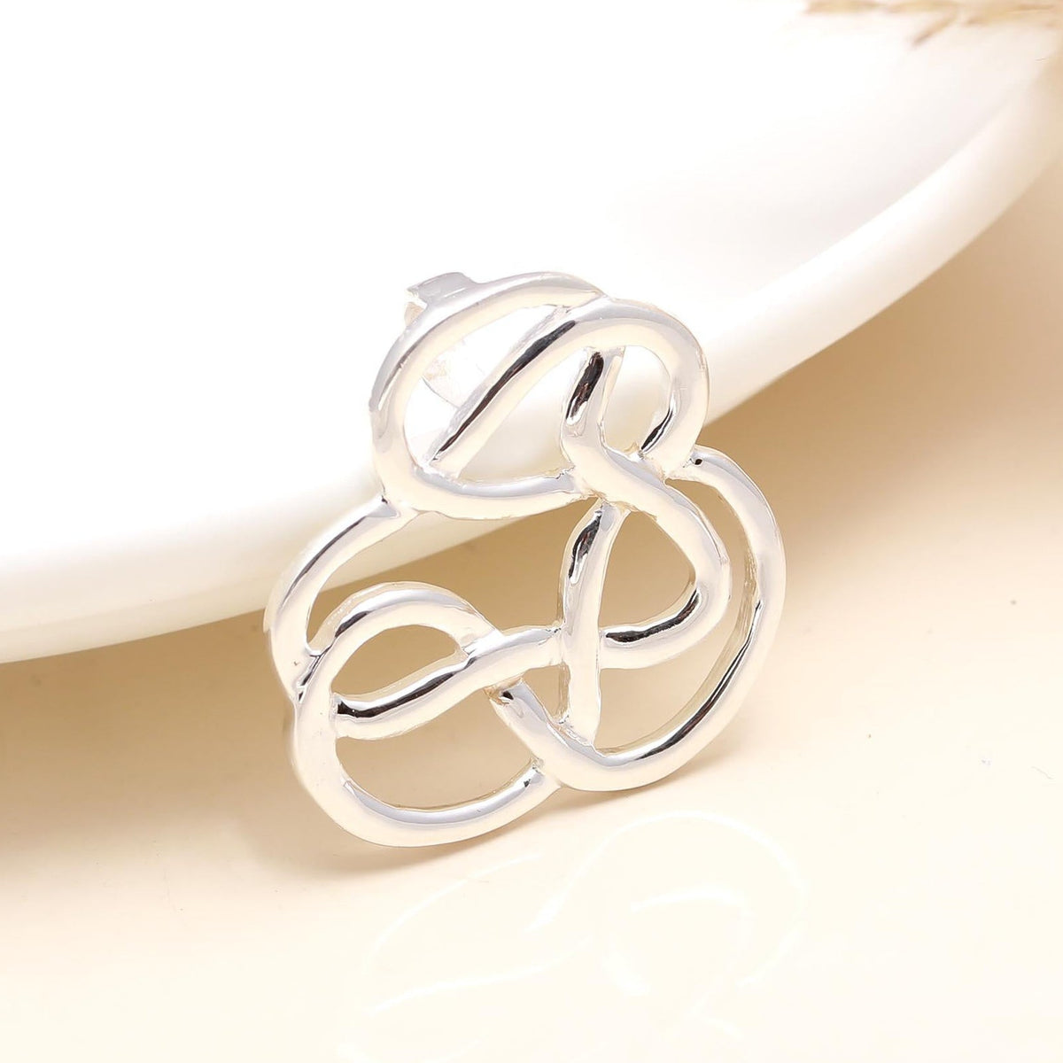The Endless Knot: Open Celtic Infinity Knot Silver Pendant