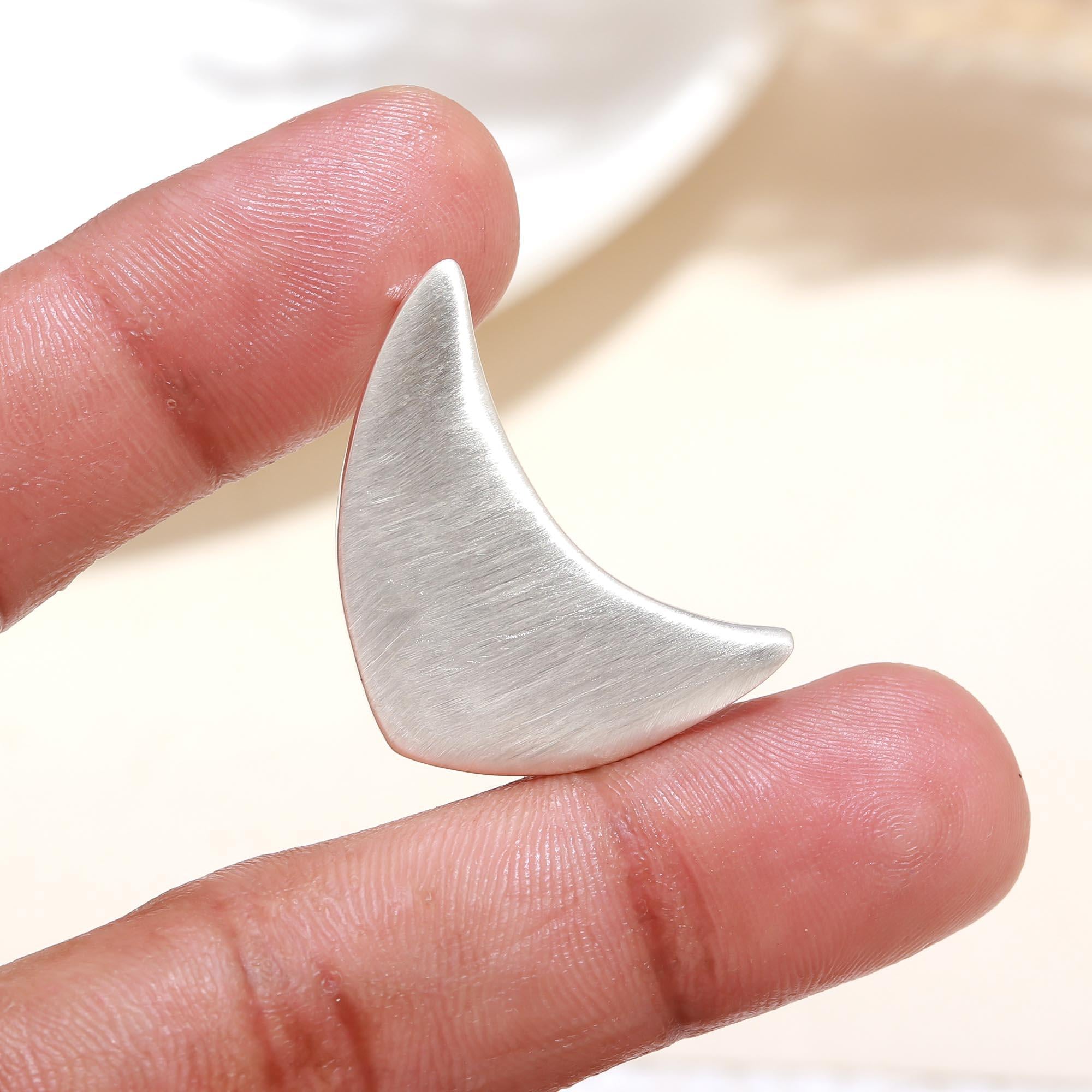 The Crescent Moon: Brushed Silver Moon Pendant