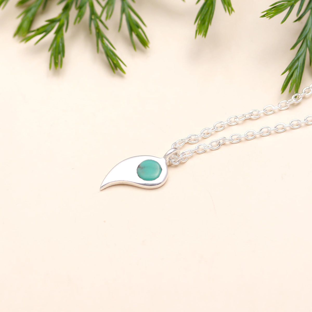 925 Silver Paisley Pendant Necklace