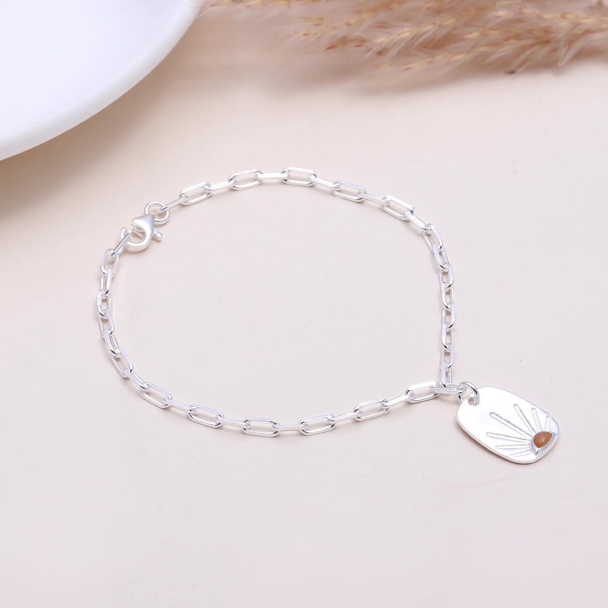 The Sunrise Tag: Paperclip Chain Bracelet