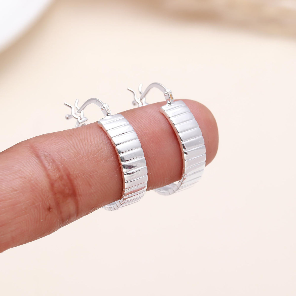 Sterling Silver Classic Hoop Earrings