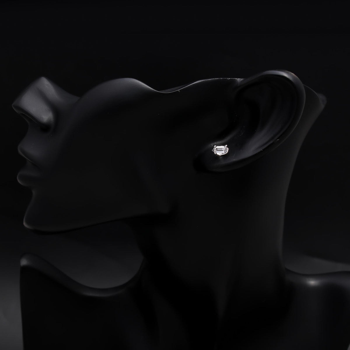 925 Sterling Silver Raw Crystal Stud Earrings
