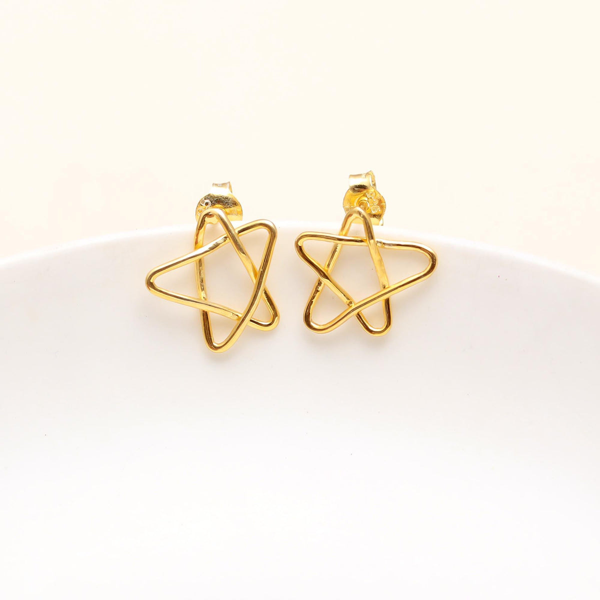 The Wire Star: Minimalist Celestial Studs