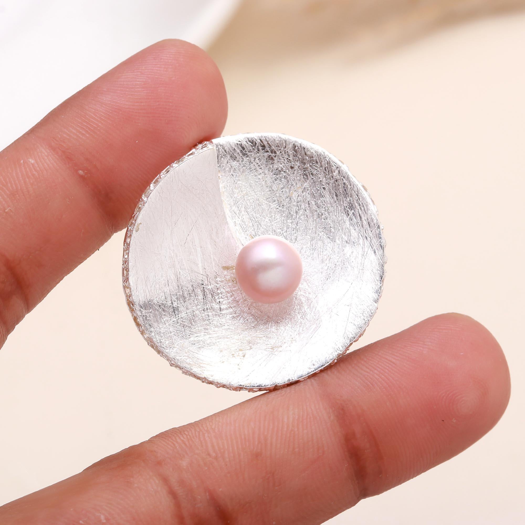 925 Sterling Silver Pink Pearl Pendant