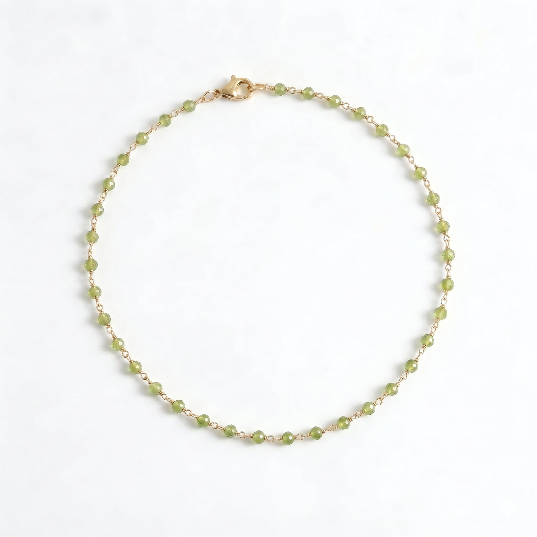 The Dainty Station: Gemstone Beaded Gold Necklace