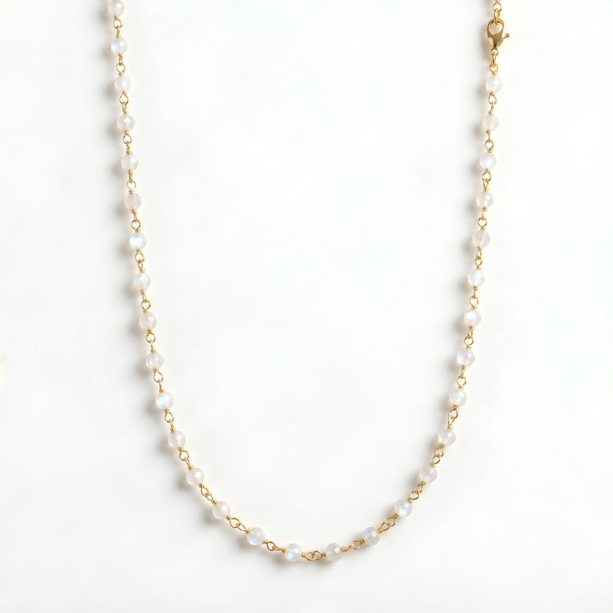 The Dainty Station: Gemstone Beaded Gold Necklace