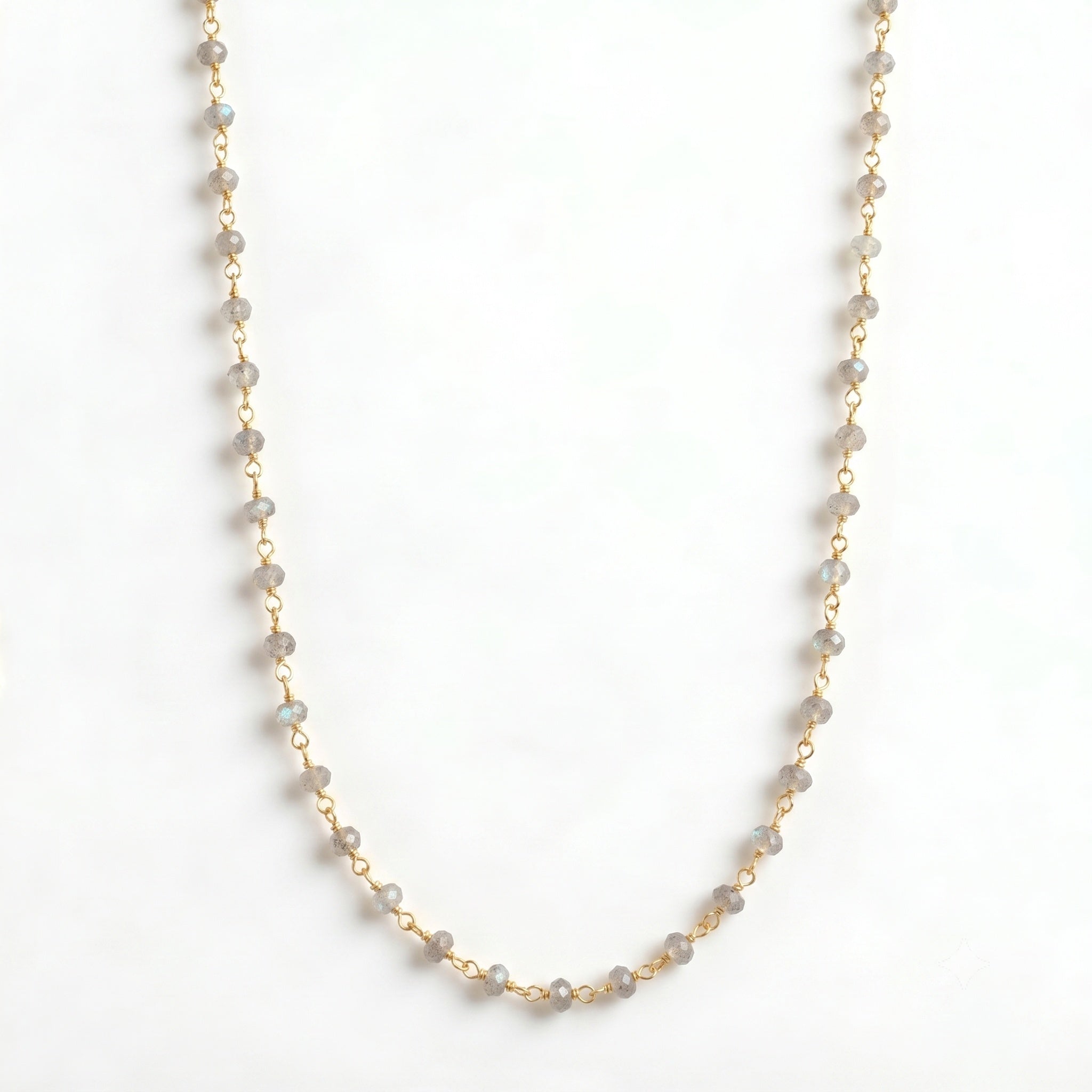The Dainty Station: Gemstone Beaded Gold Necklace