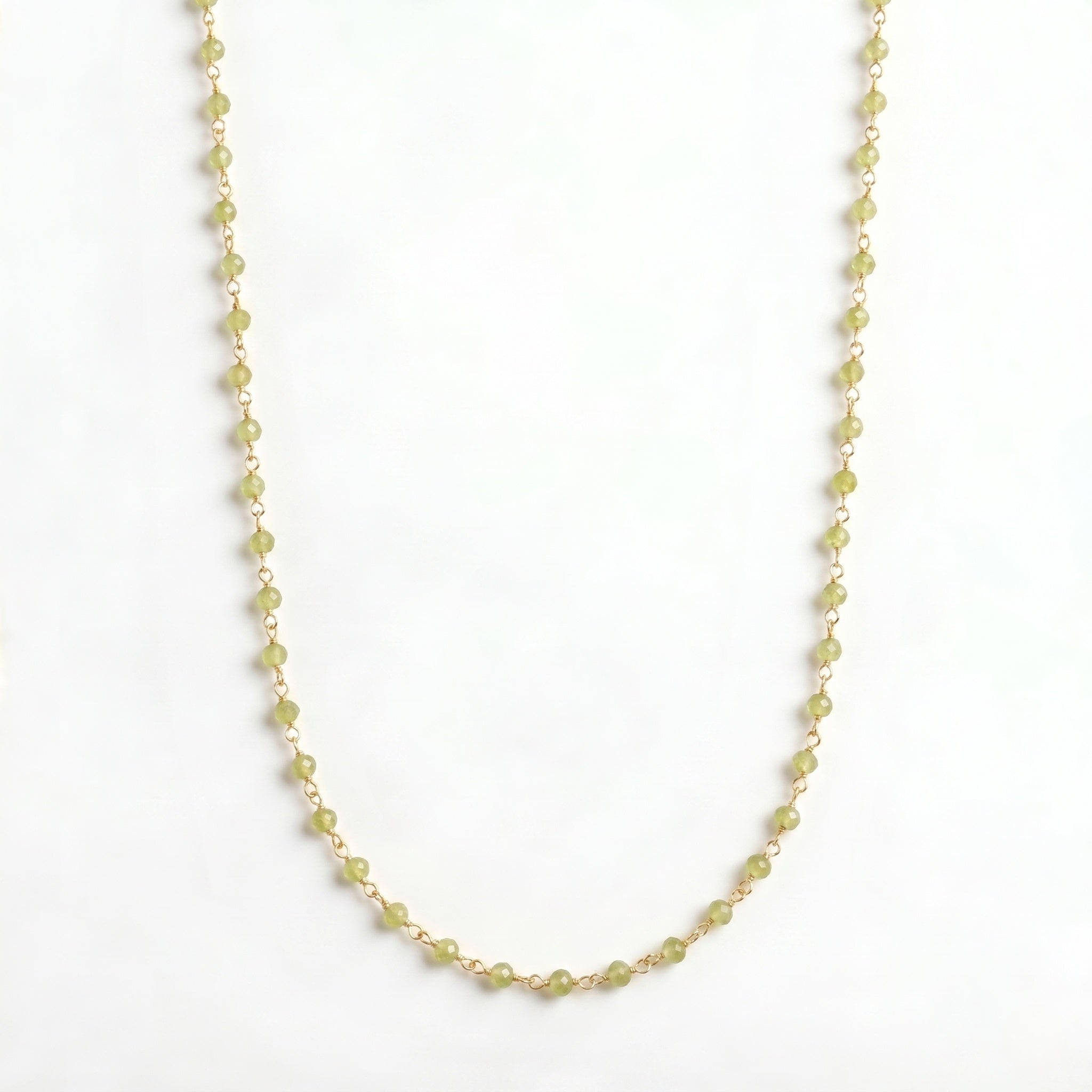 The Dainty Station: Gemstone Beaded Gold Necklace