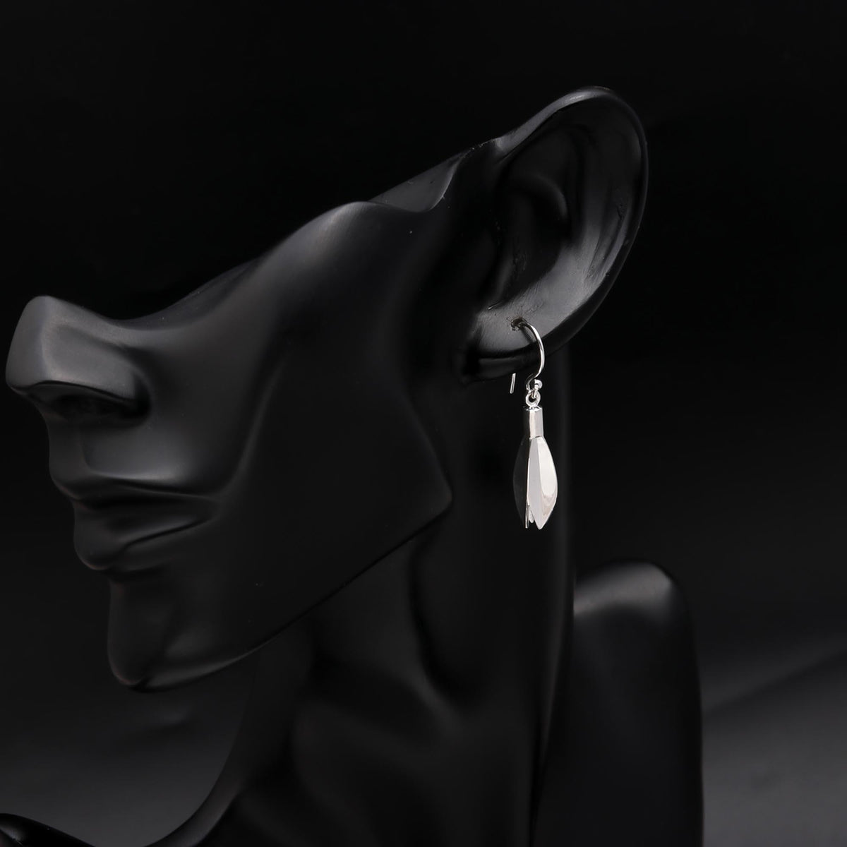 925 Sterling Silver Tulip Drop Earrings