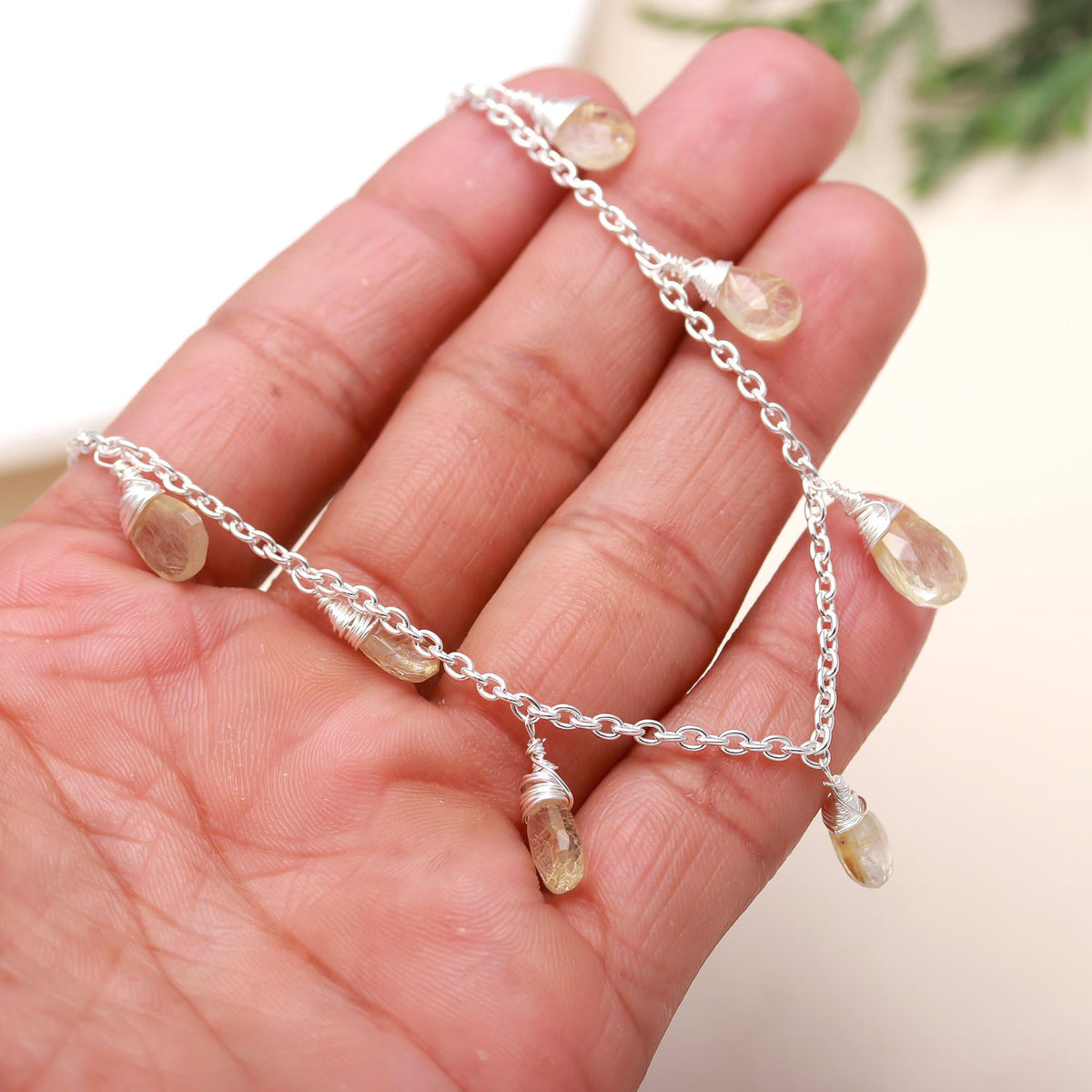 925 Silver Citrine Necklace