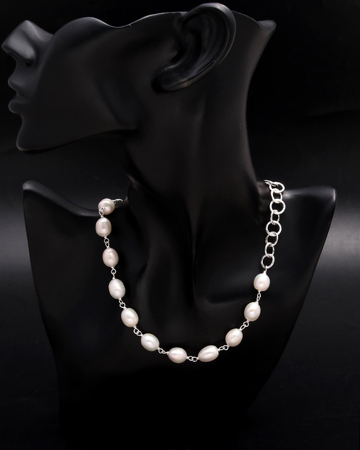 925 Silver Freshwater Pearl Chain Necklace