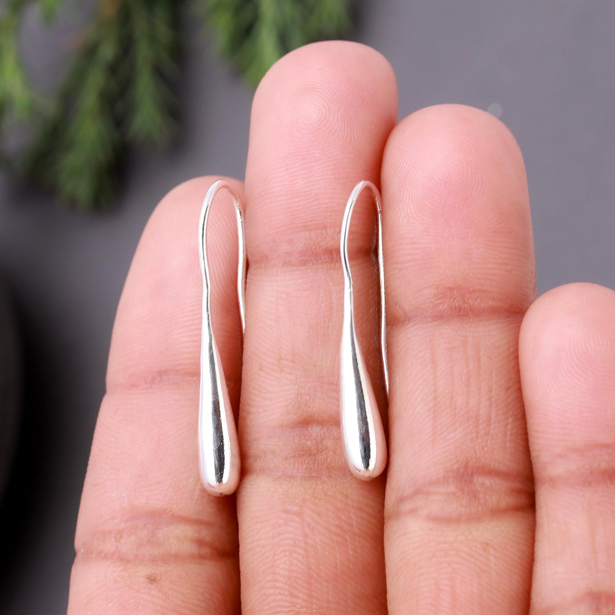 925 Silver Teardrop Dangle Earrings