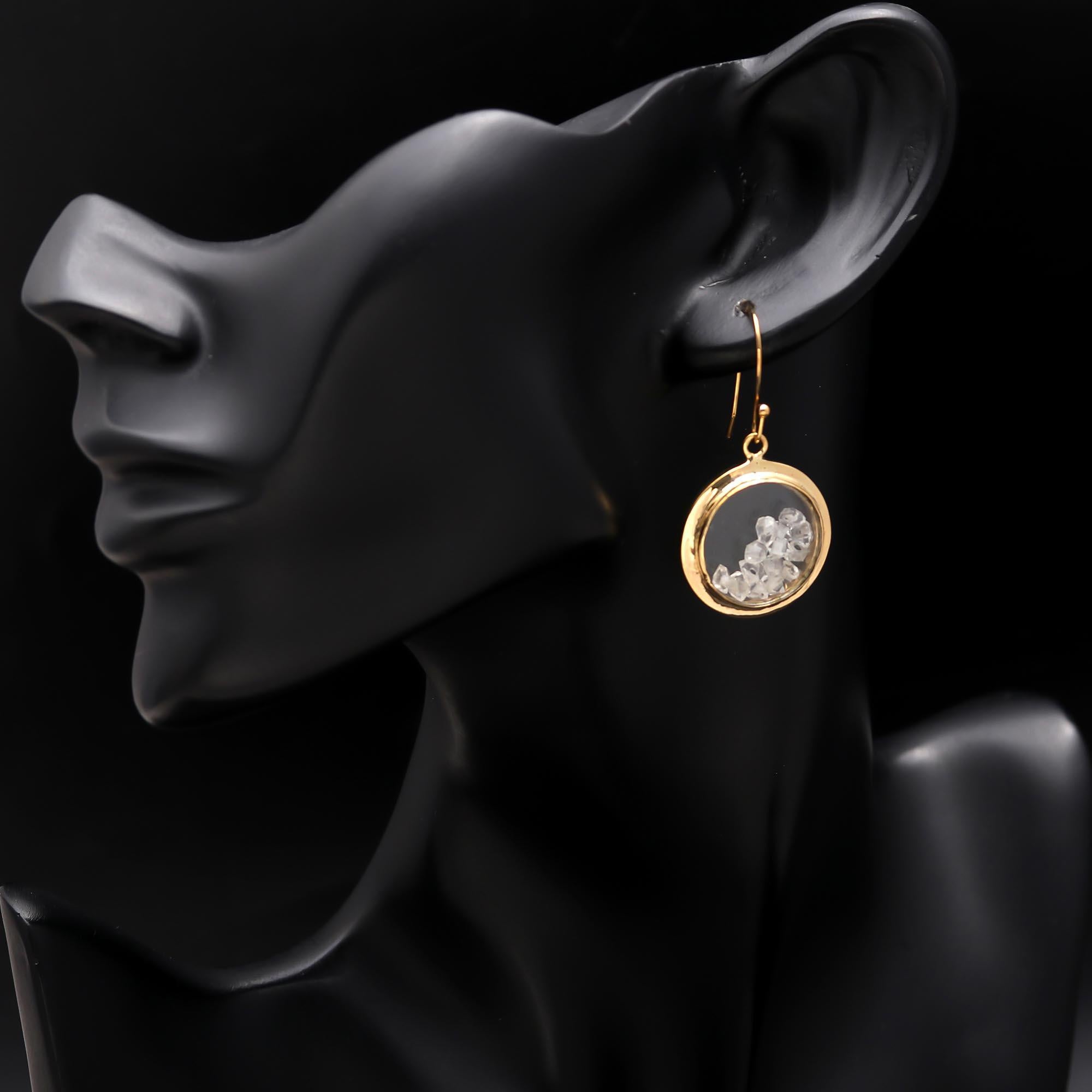 The Crystal Dial: Watch Inspired Quartz Shaker Earrings