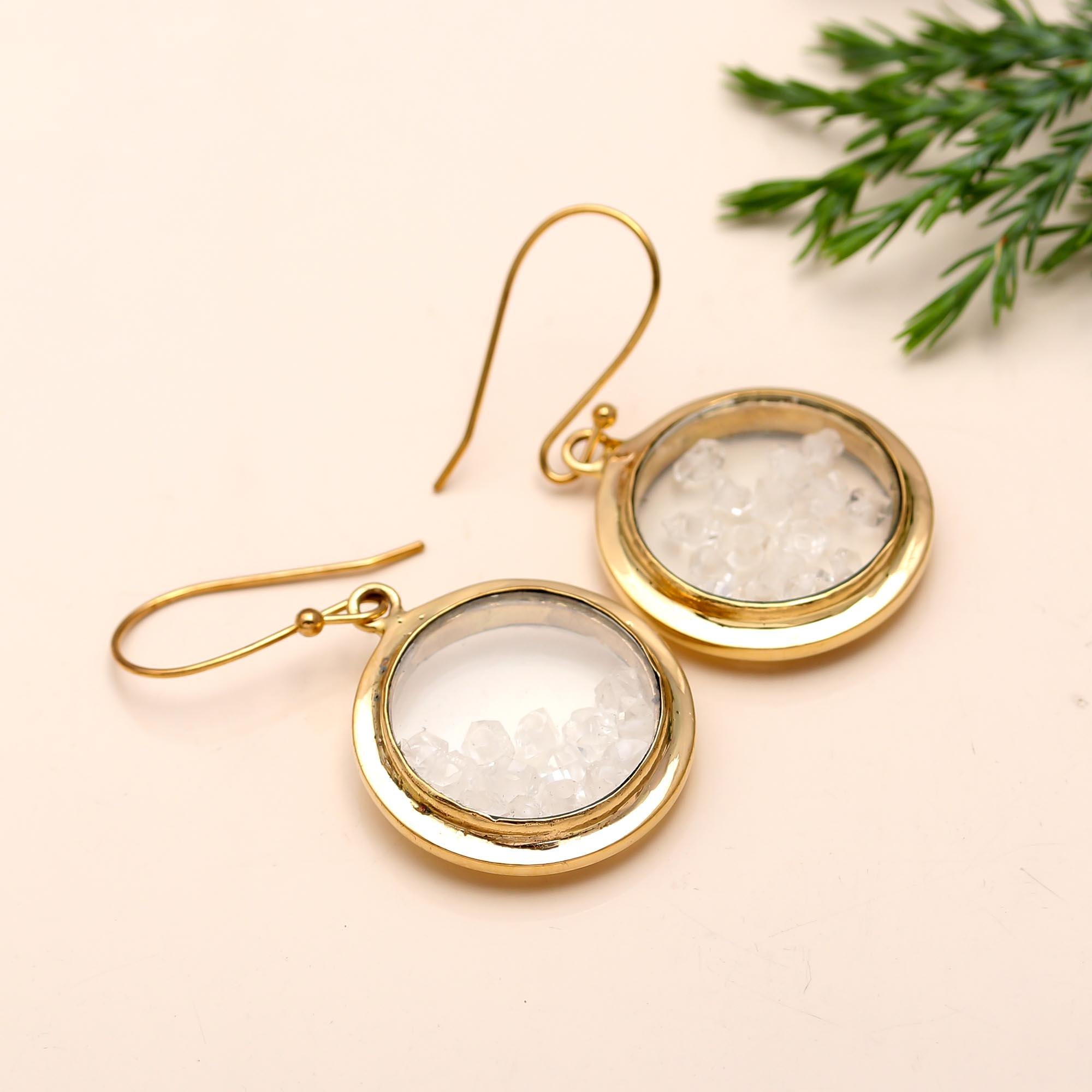 The Crystal Dial: Watch Inspired Quartz Shaker Earrings