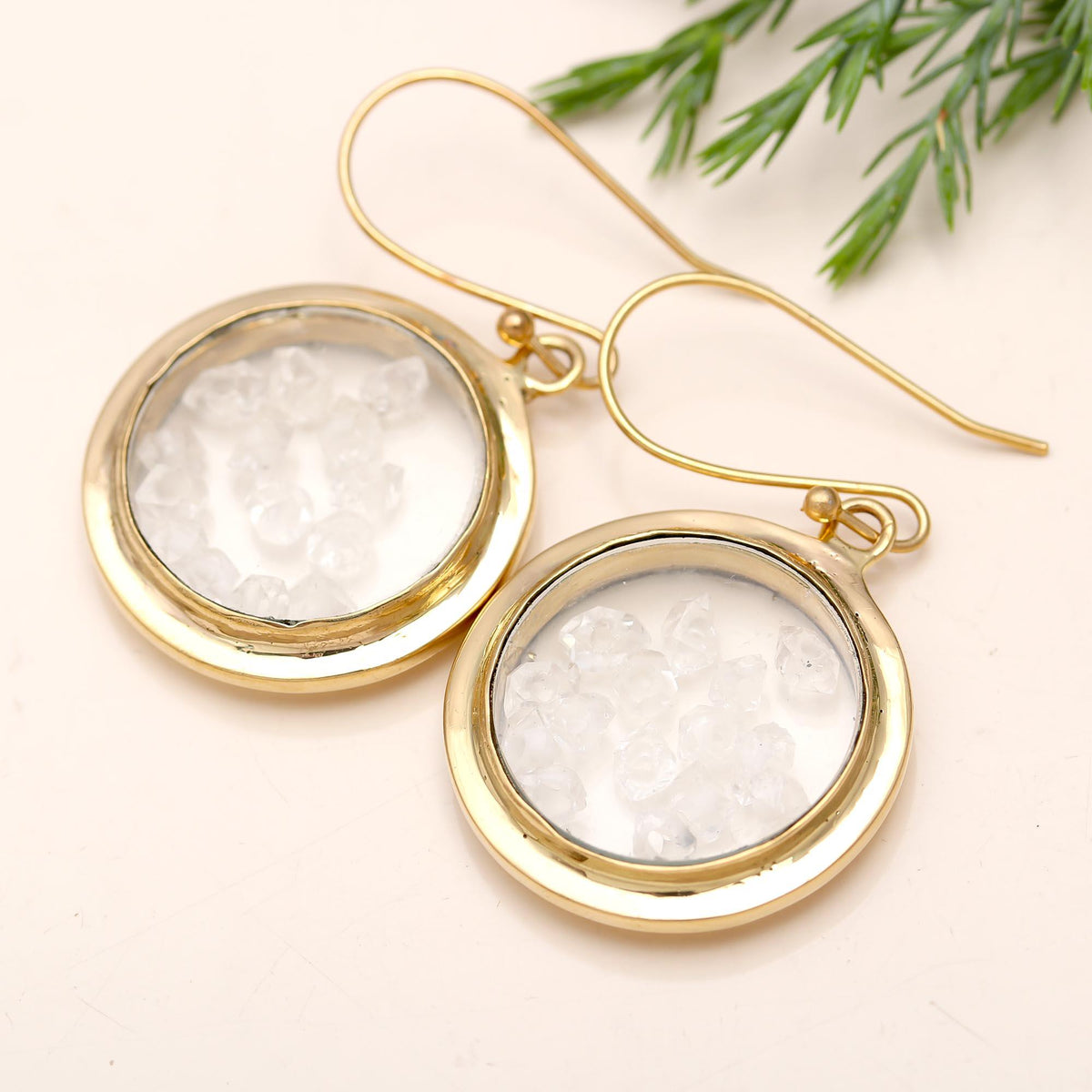 The Crystal Dial: Watch Inspired Quartz Earrings