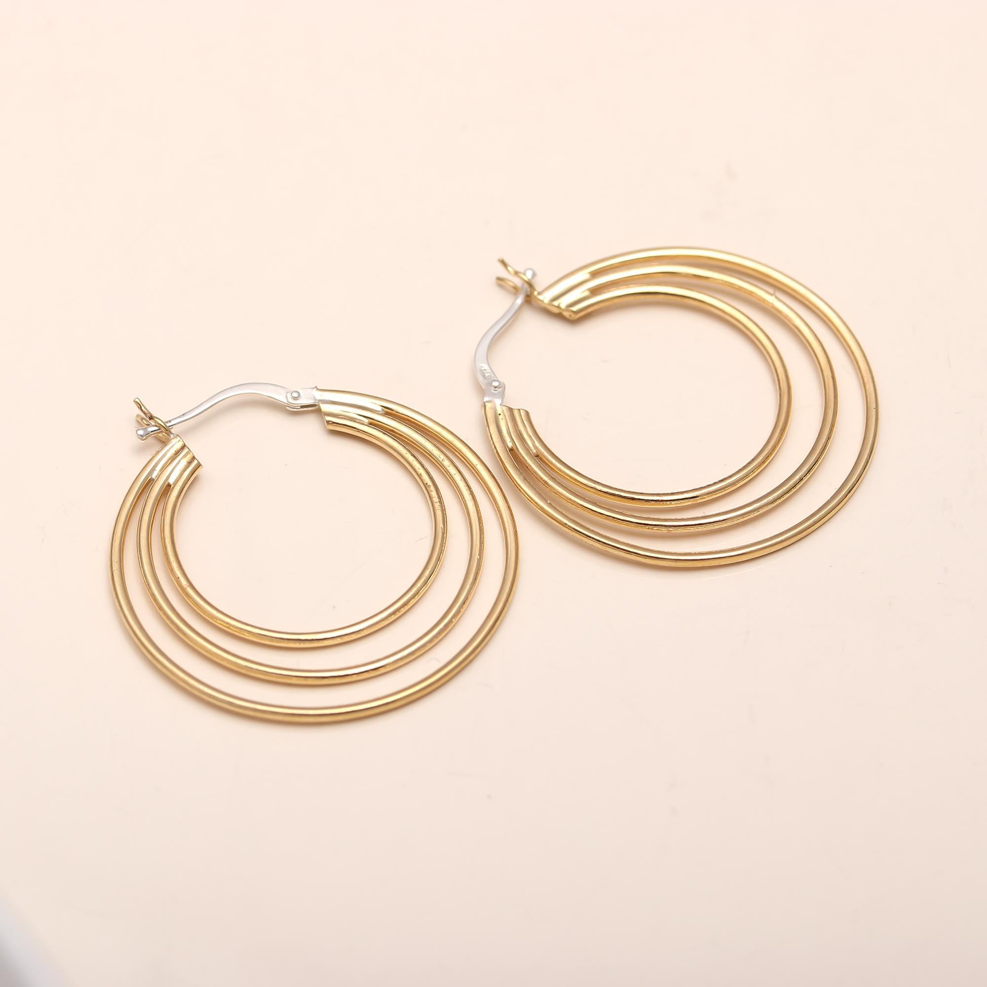 Brass Hoop Earrings