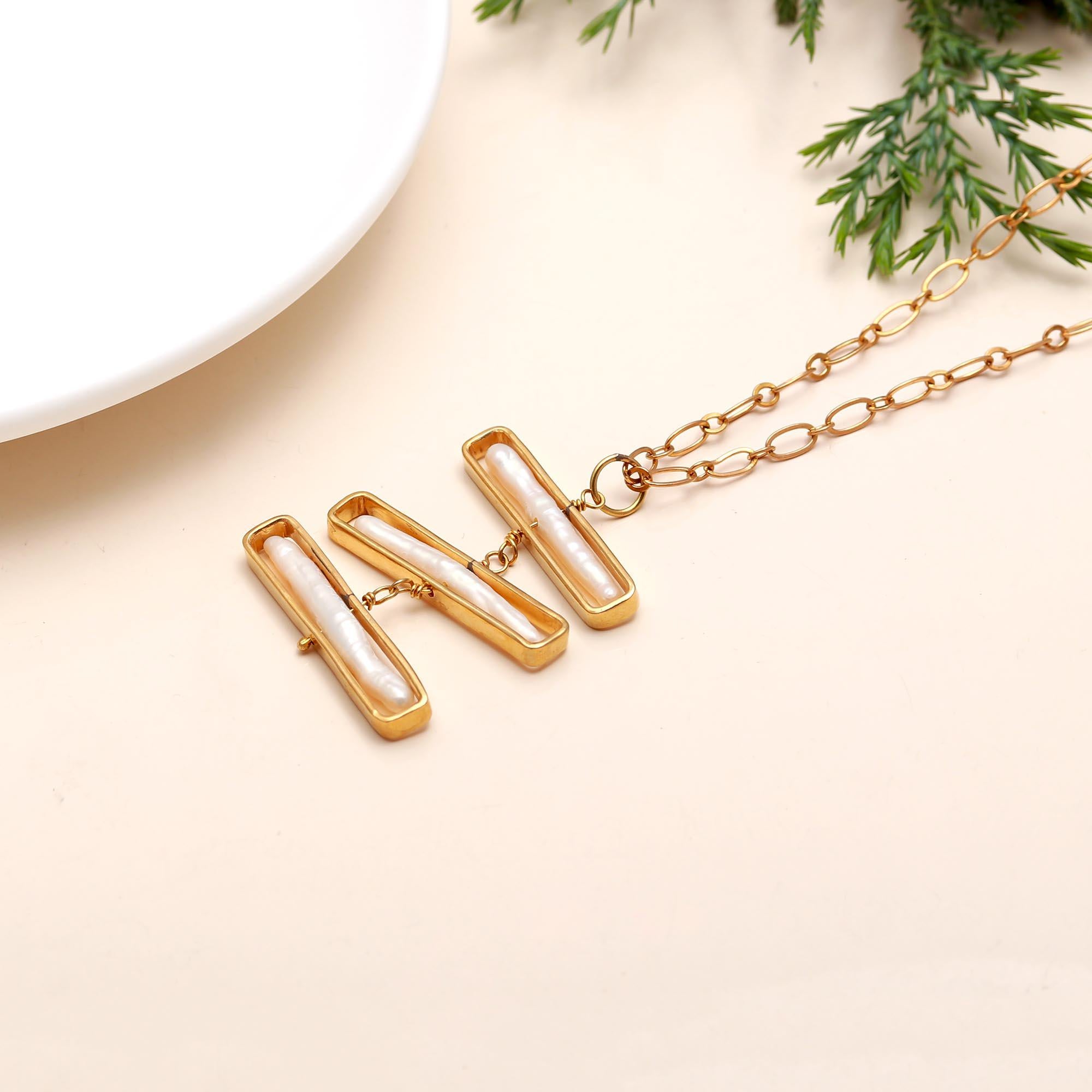 The Luminous Tier: Biwa Pearl Gold Necklace