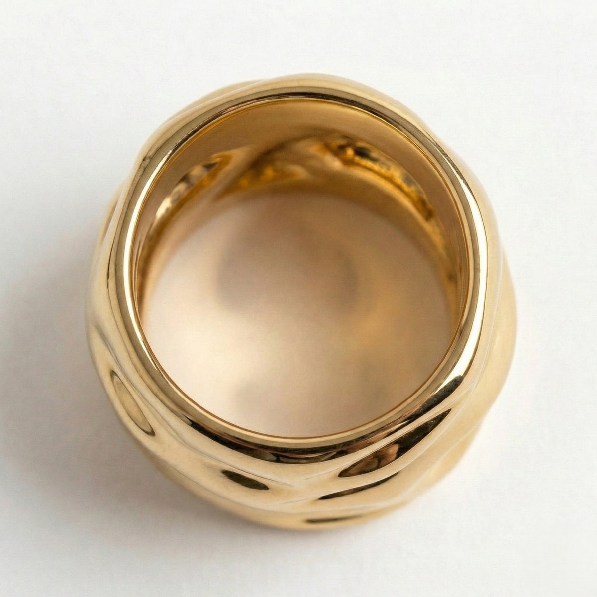 The Molten Tide: Sculptural Wrap Statement Ring