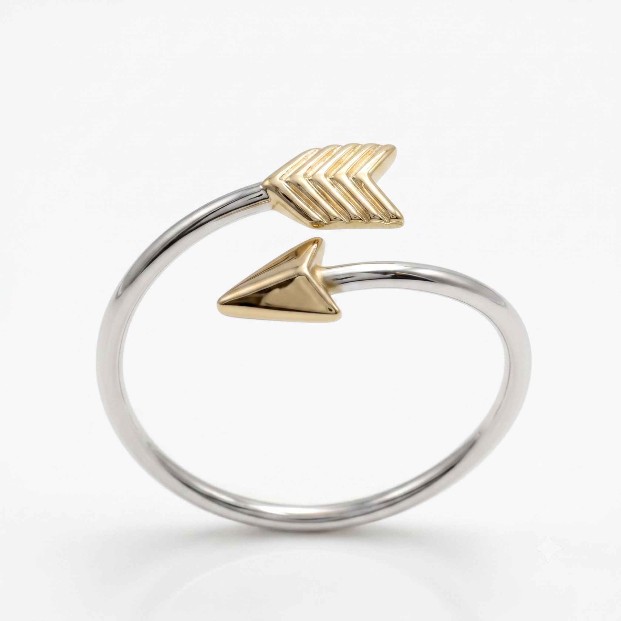 The Guiding Arrow: Two-Tone Wrap Ring