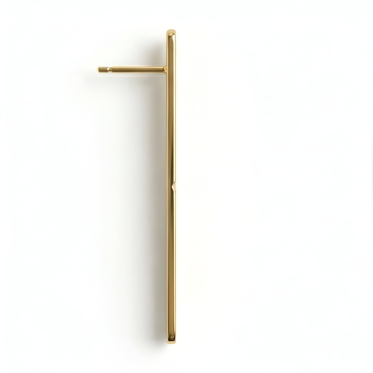 The Laurel Column: Engraved Leaf Bar Drop Earrings