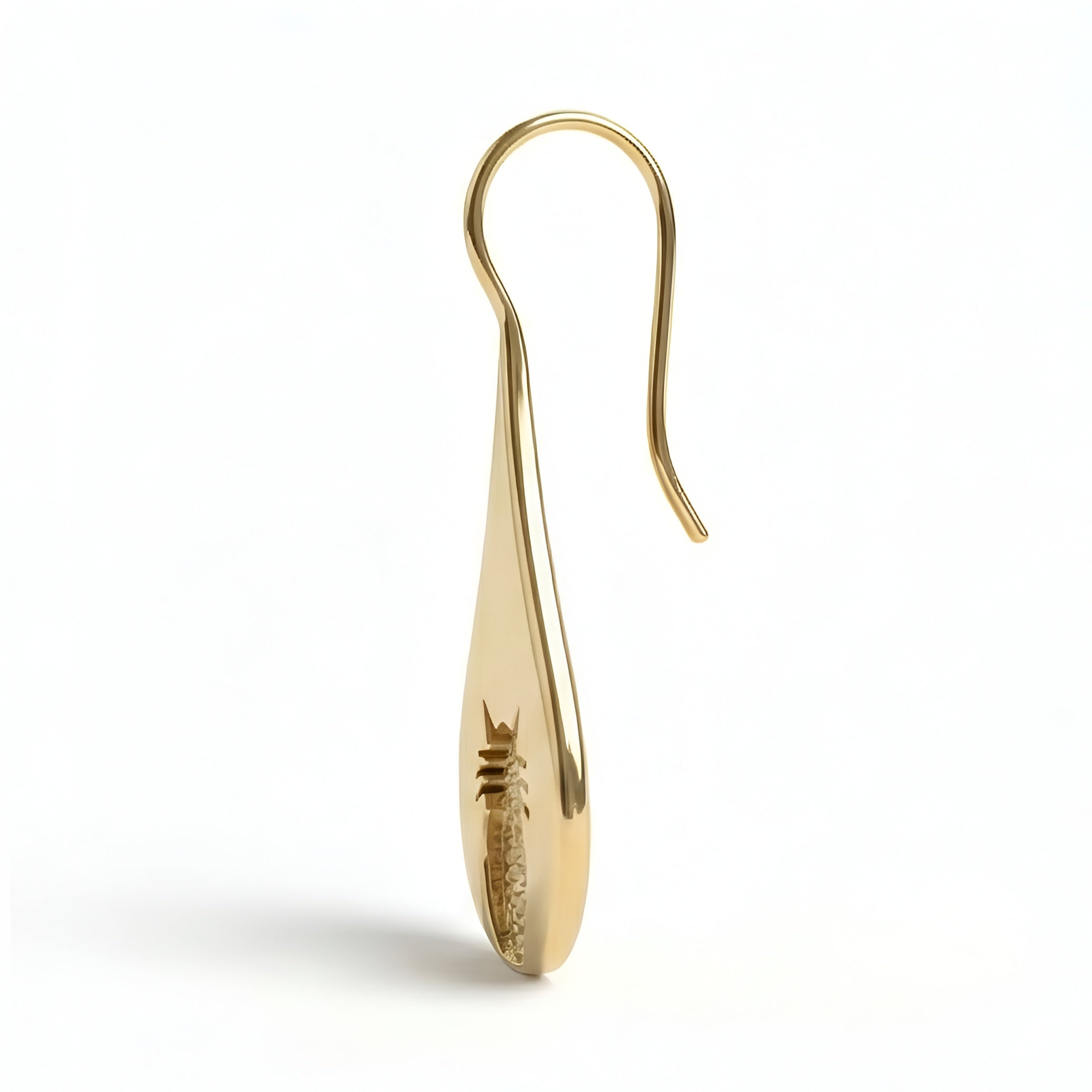 The Bastet Teardrop: Cat Silhouette Drop Earrings