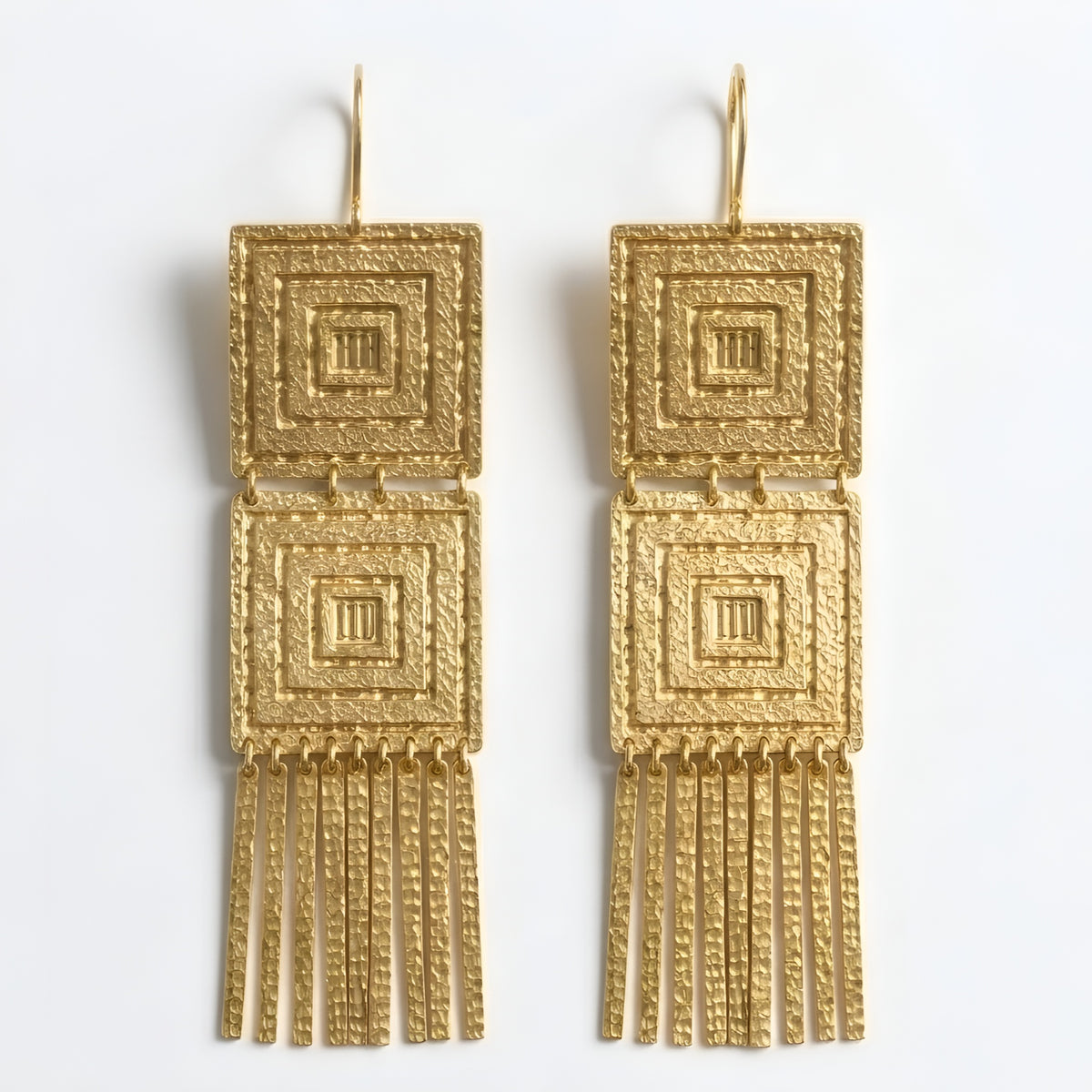 The Mesopotamia Fringe: Spiral Fringe Earrings