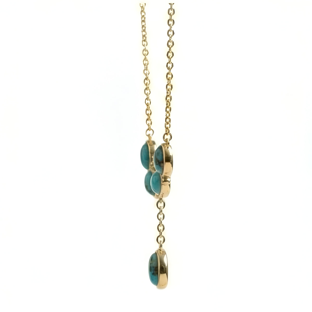 The Sonoran Drift: Turquoise Graduated Drop Necklace