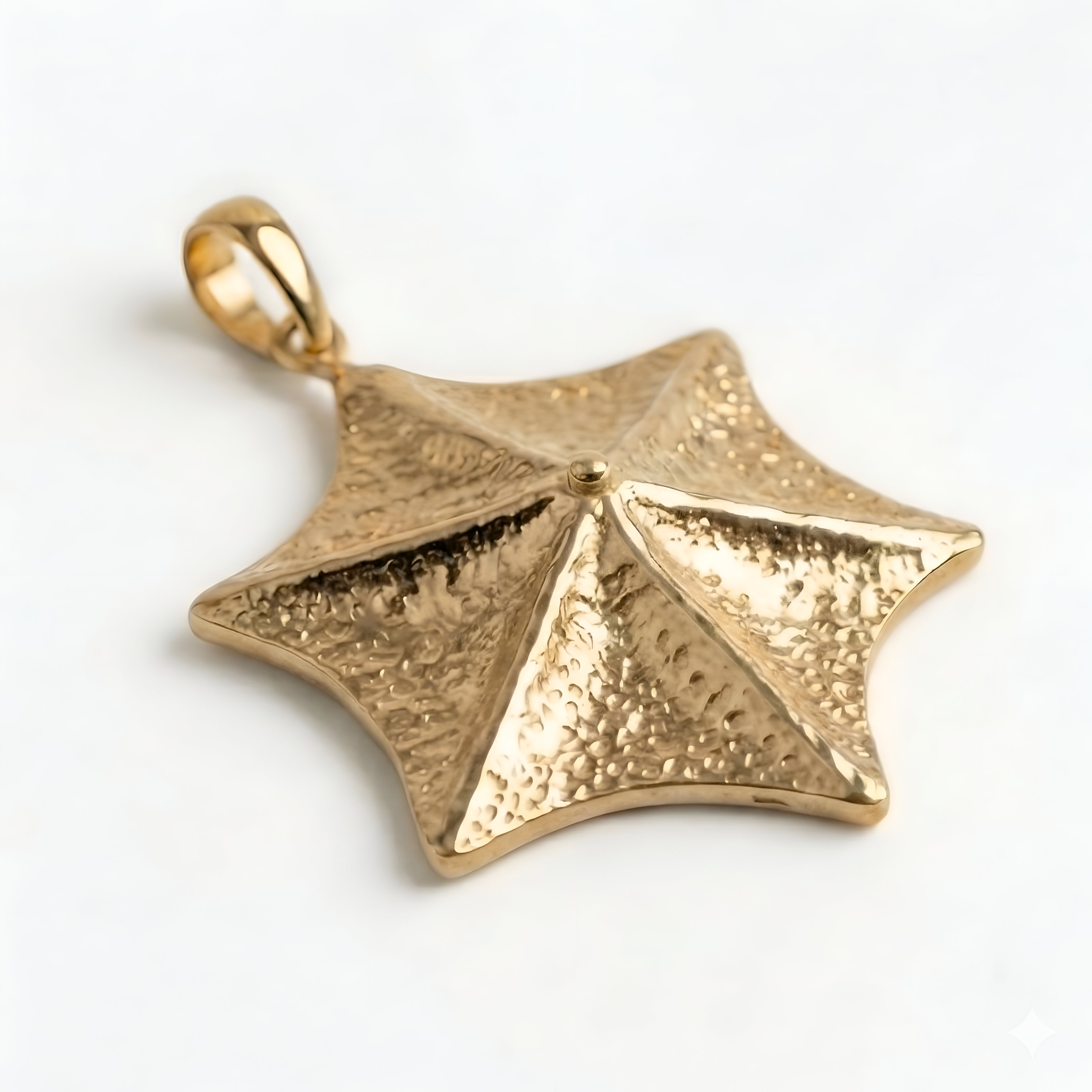 The Polaris Charm: Hammered Star Charm