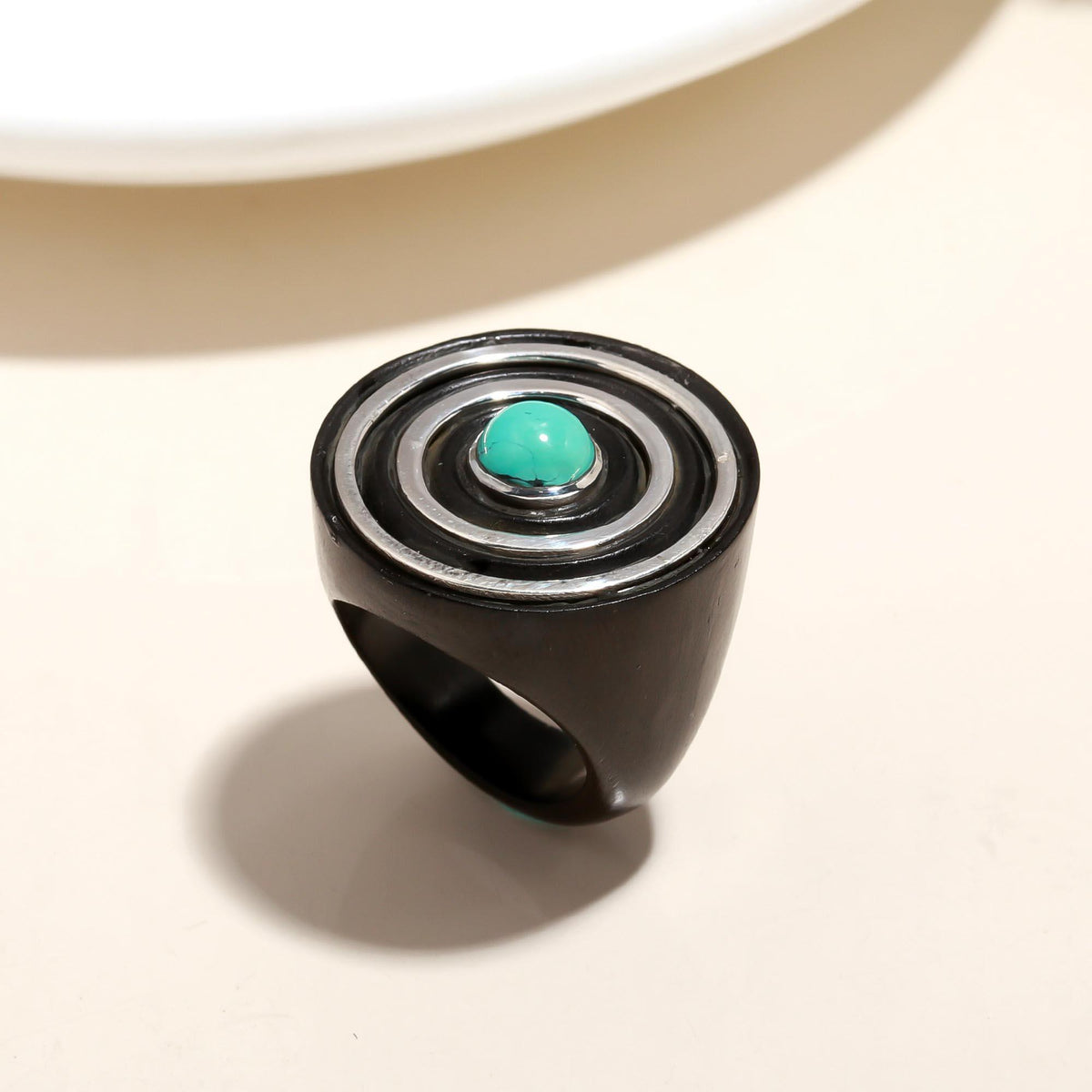 925 Silver Turquoise Enamel Ring