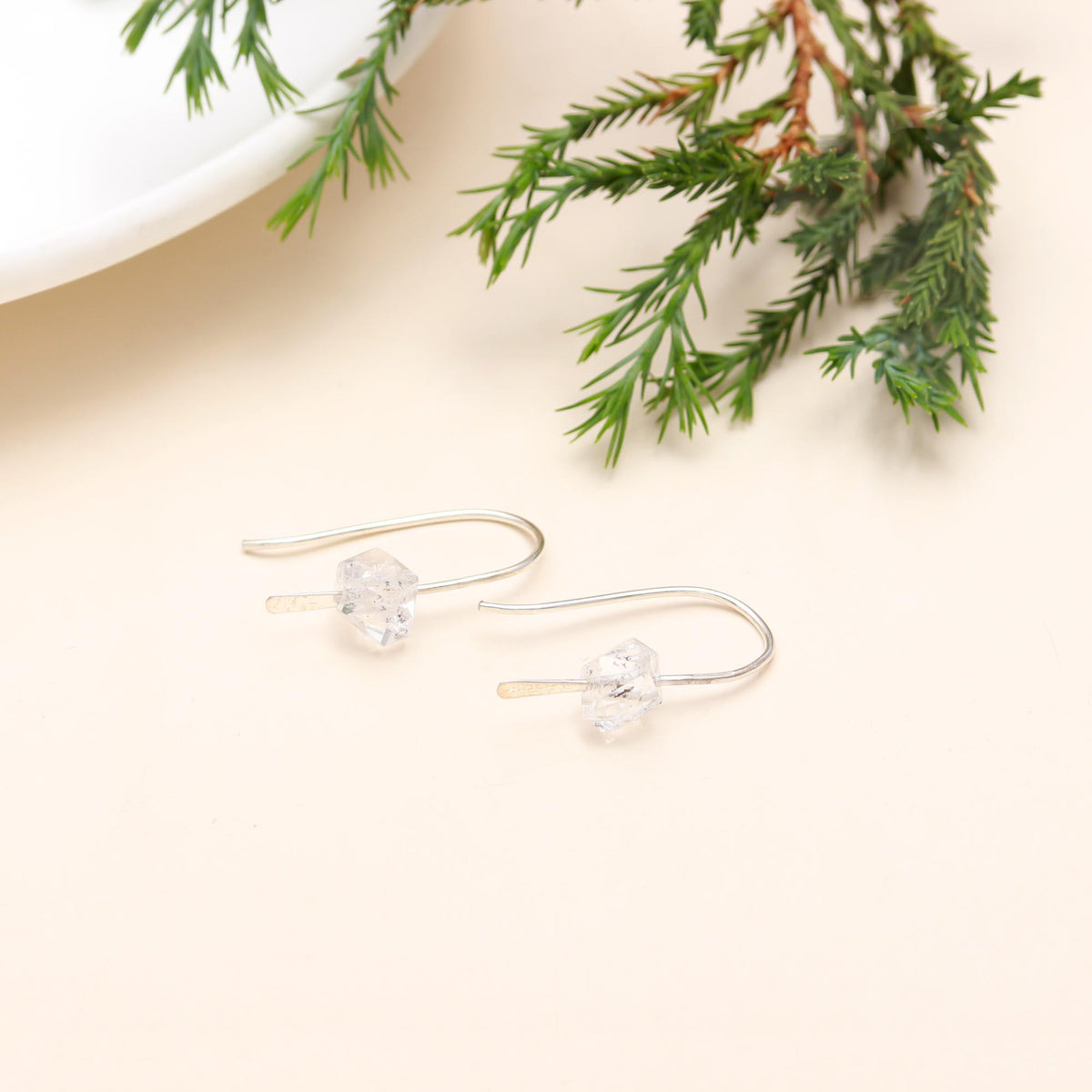 925 Sterling Silver Herkimer Diamond Earrings