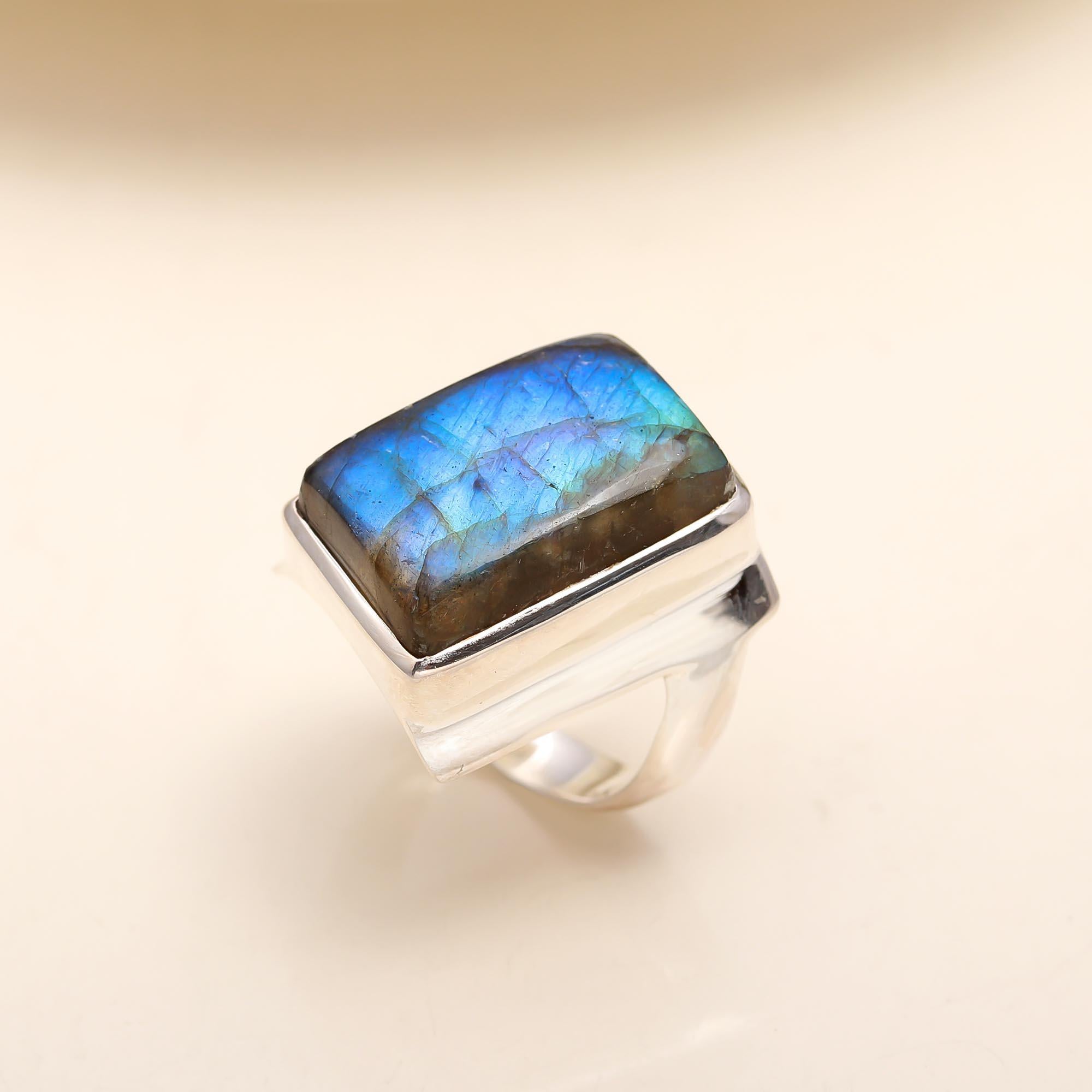 925 Silver Labradorite Ring