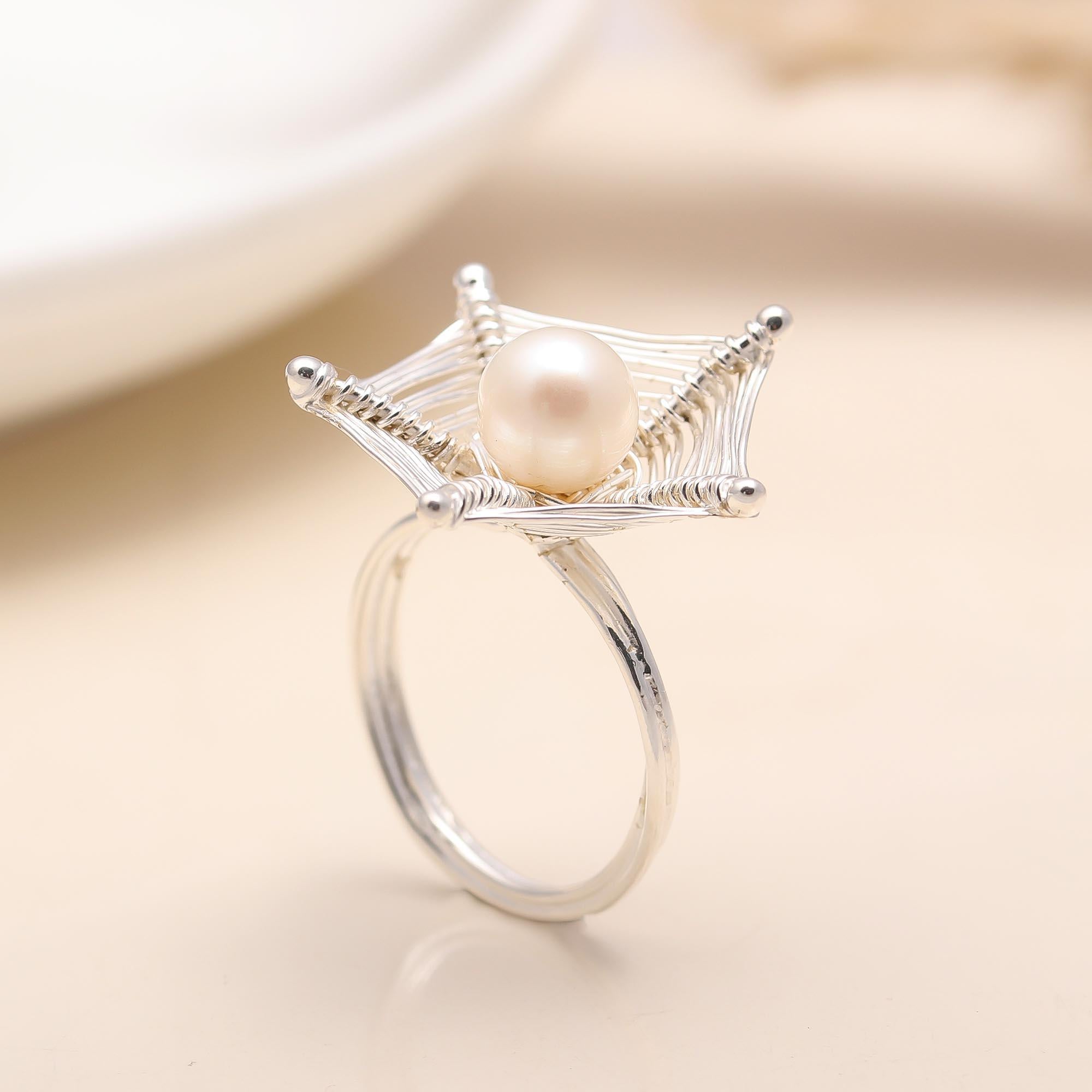 925 Silver Freshwater Pearl Ring