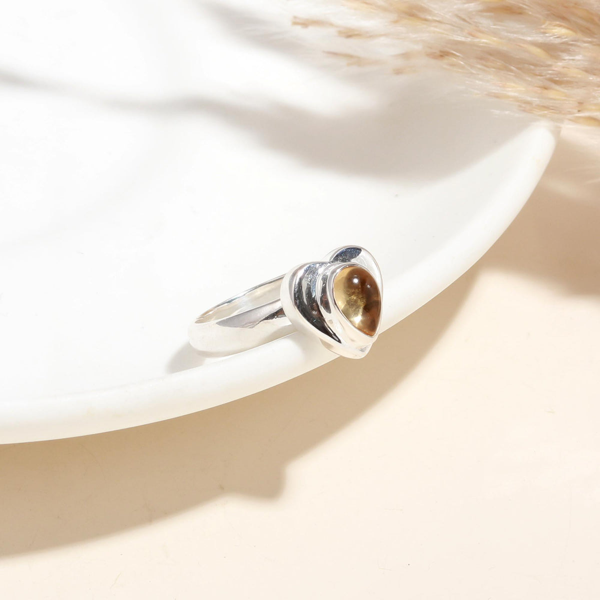 925 Sterling Silver Citrine Ring