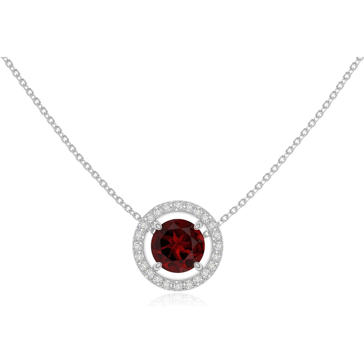 The Midnight Circle: London Blue Topaz Halo Necklace