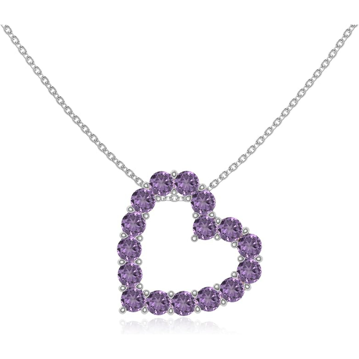 The Pink Heart: Open Heart Pink Topaz Pendant Necklace