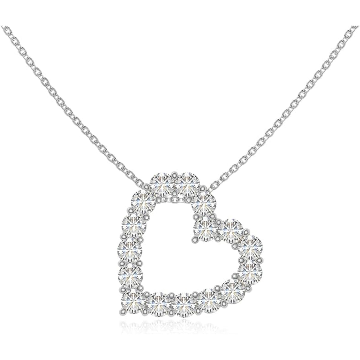 The Pink Heart: Open Heart Pink Topaz Pendant Necklace