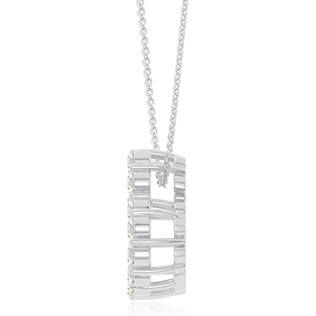 The Pink Heart: Open Heart Pink Topaz Pendant Necklace