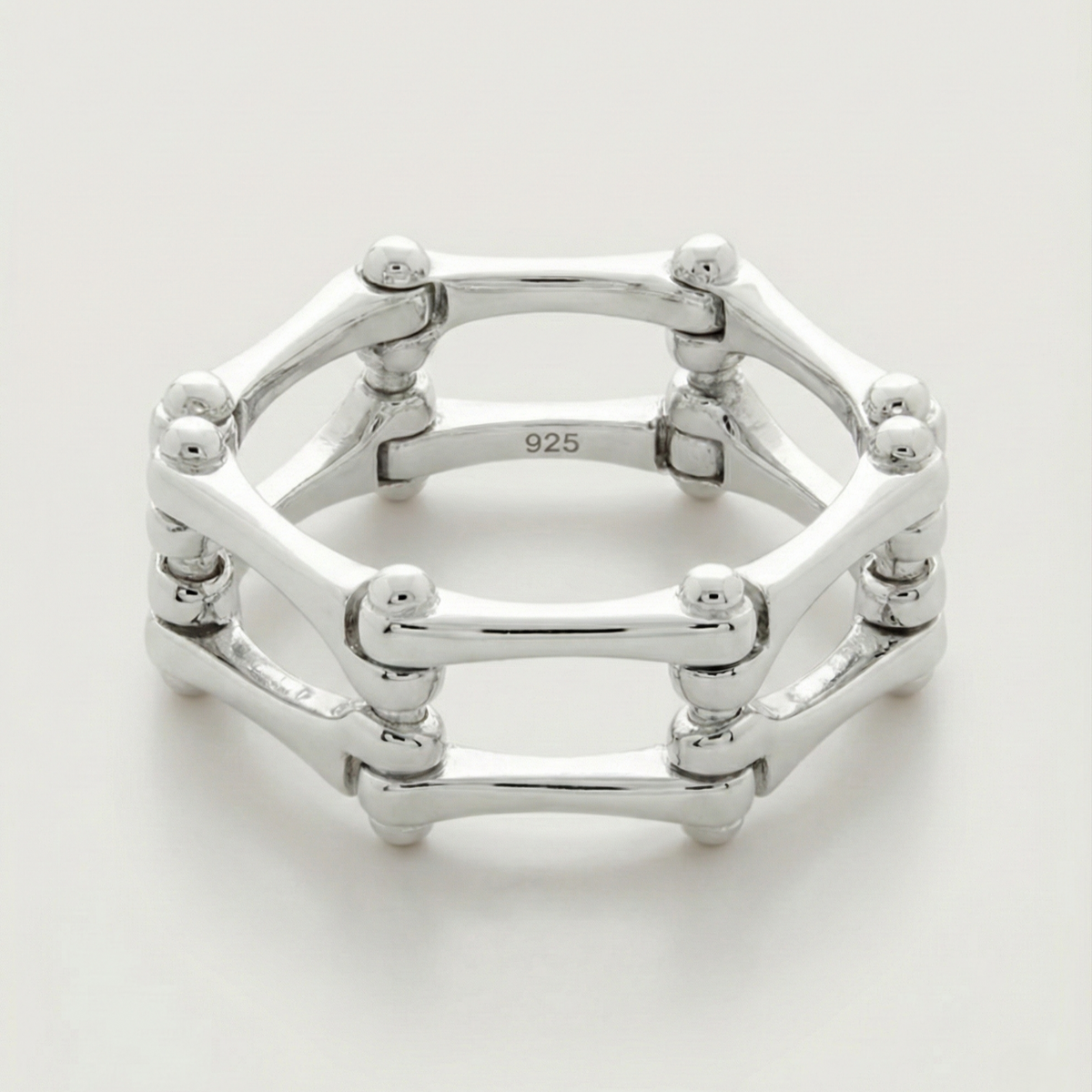 The Golden Drive: Mechanical Biker Chain Ring
