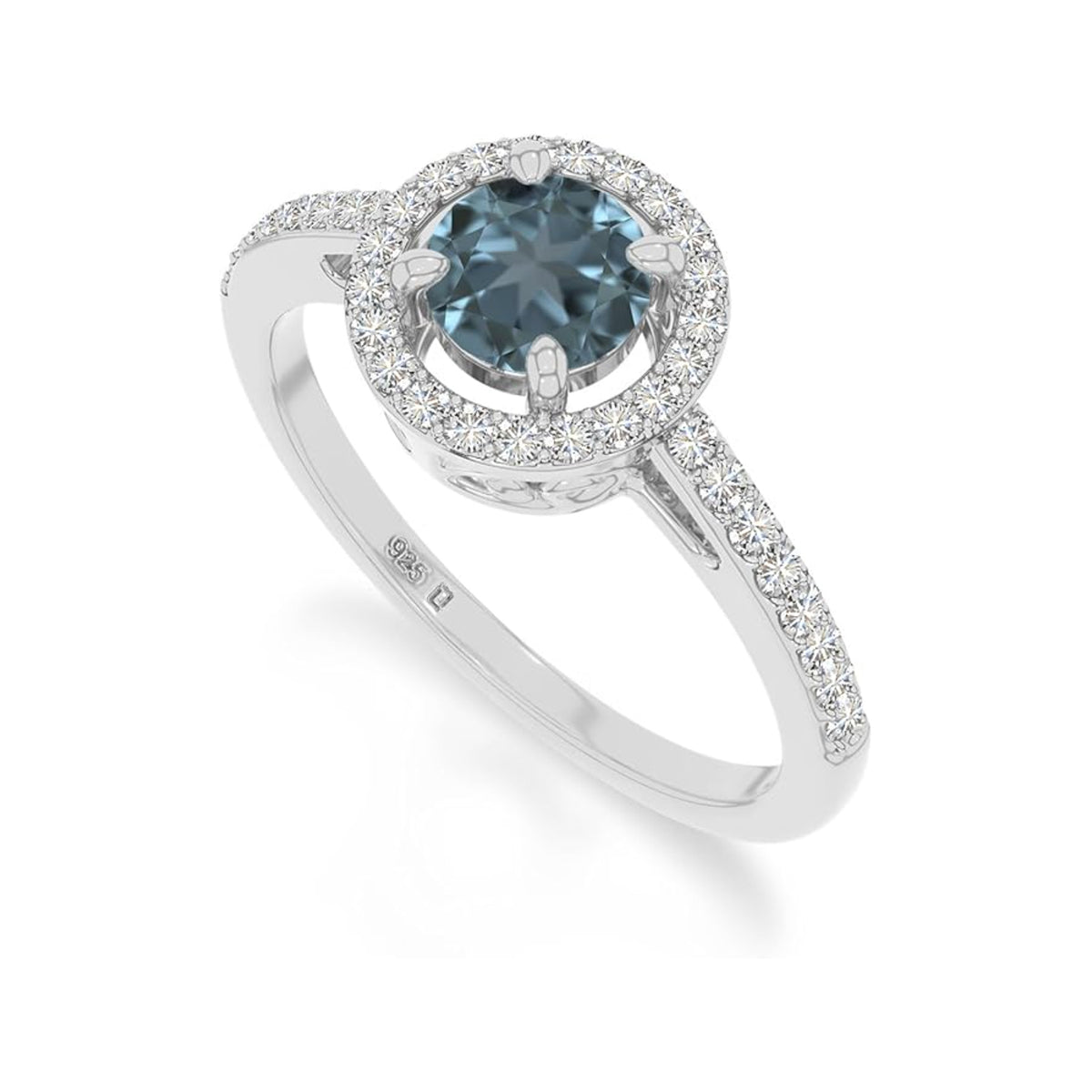 The Regal Violet: Amethyst & Moissanite Halo Ring
