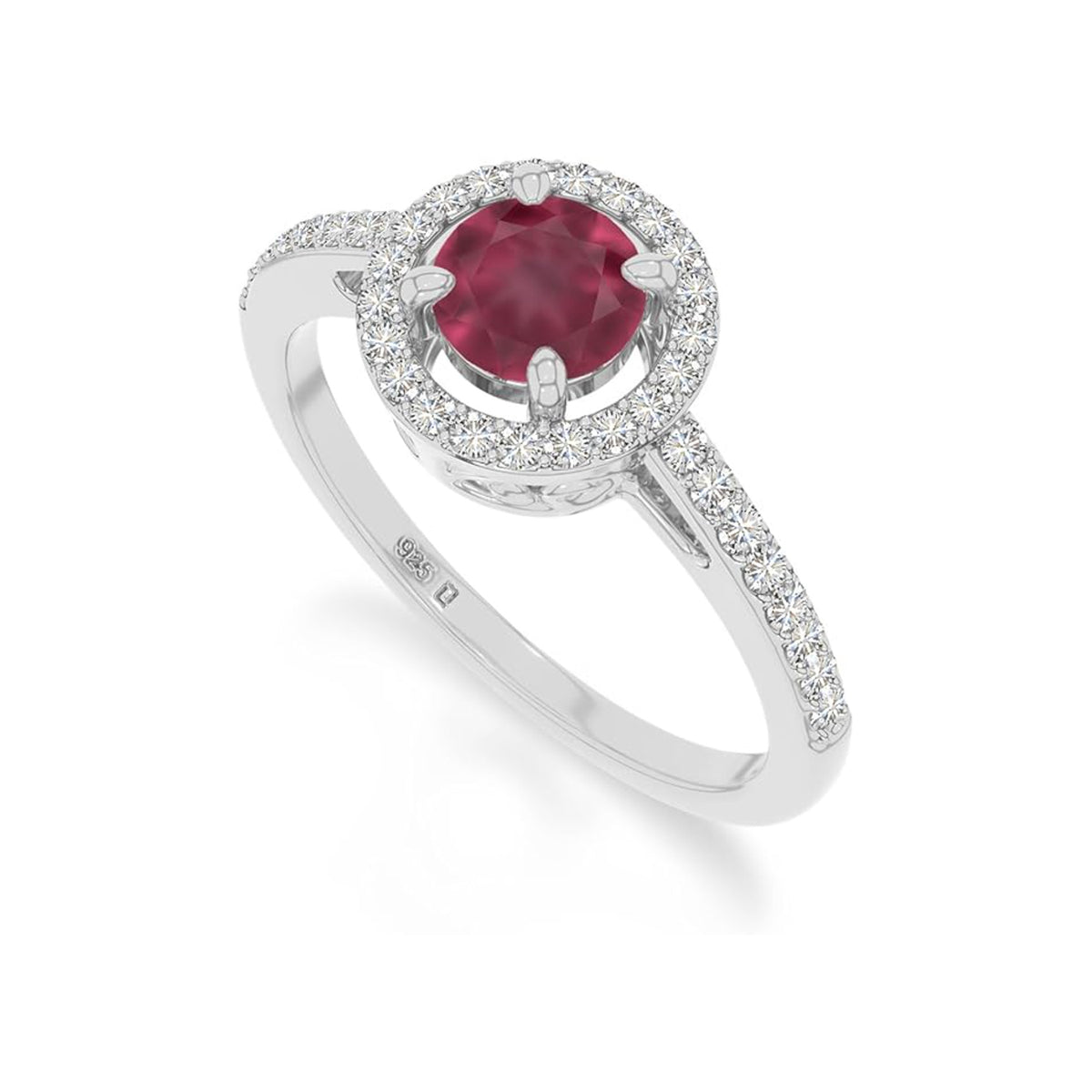 The Regal Violet: Amethyst & Moissanite Halo Ring