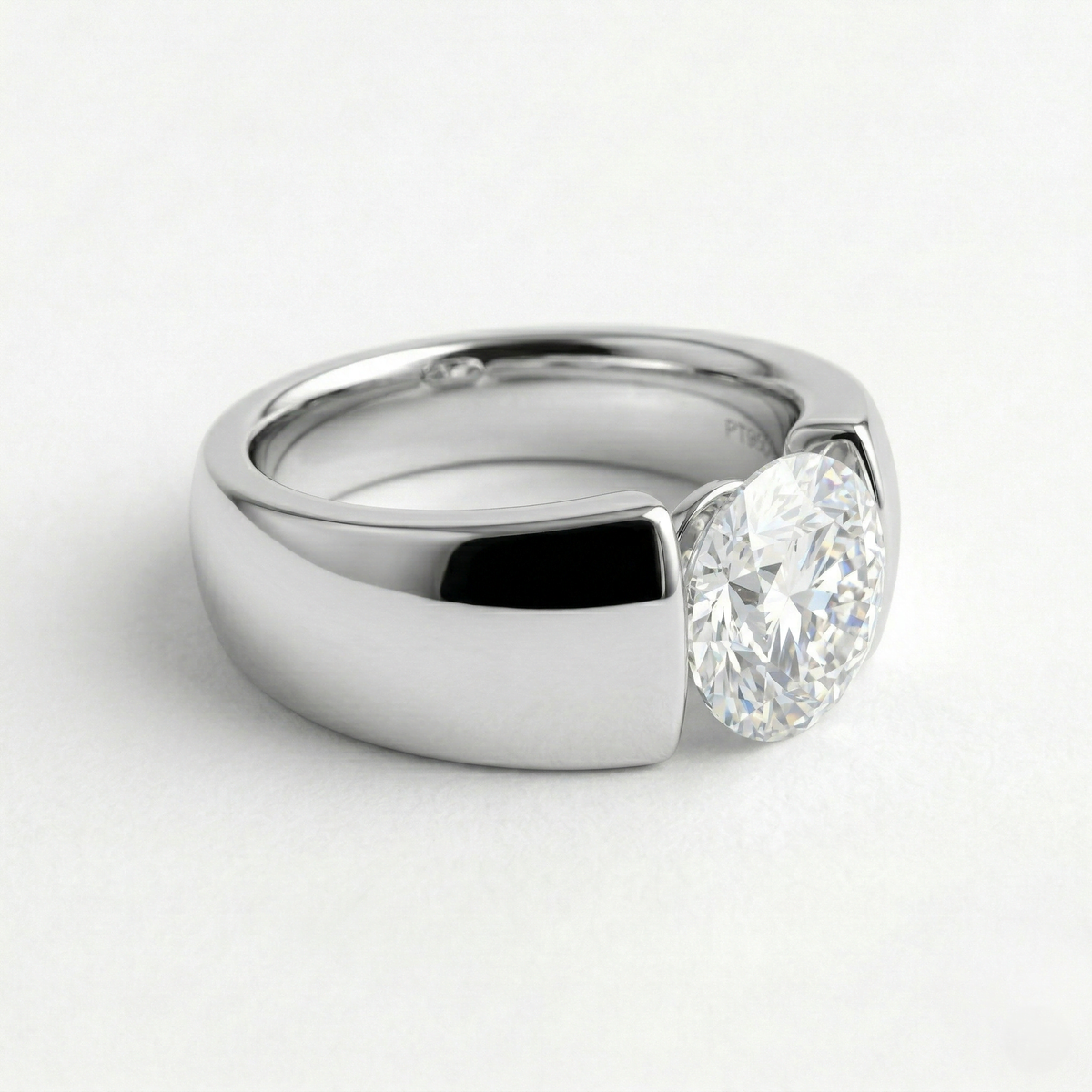 925 Sterling Silver 1.5 Carat Round Moissanite Solitaire Ring