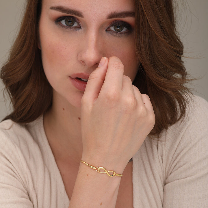 Infinity Wish Bracelet Gold Plated - Sterling silver