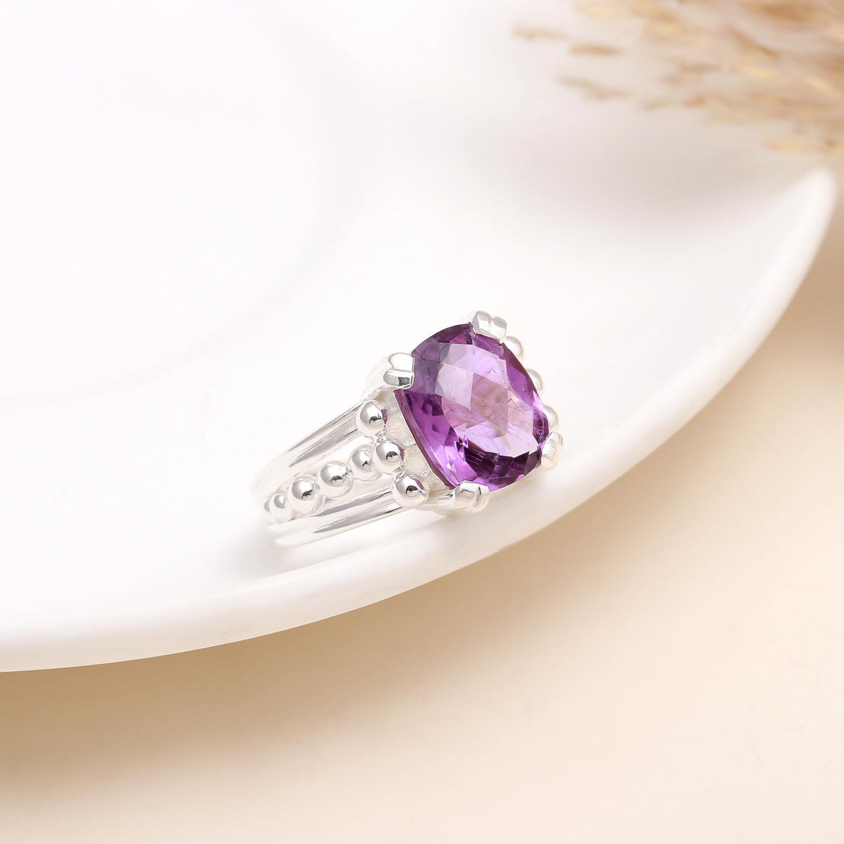 The Royal Granulation: Vintage Amethyst Ring