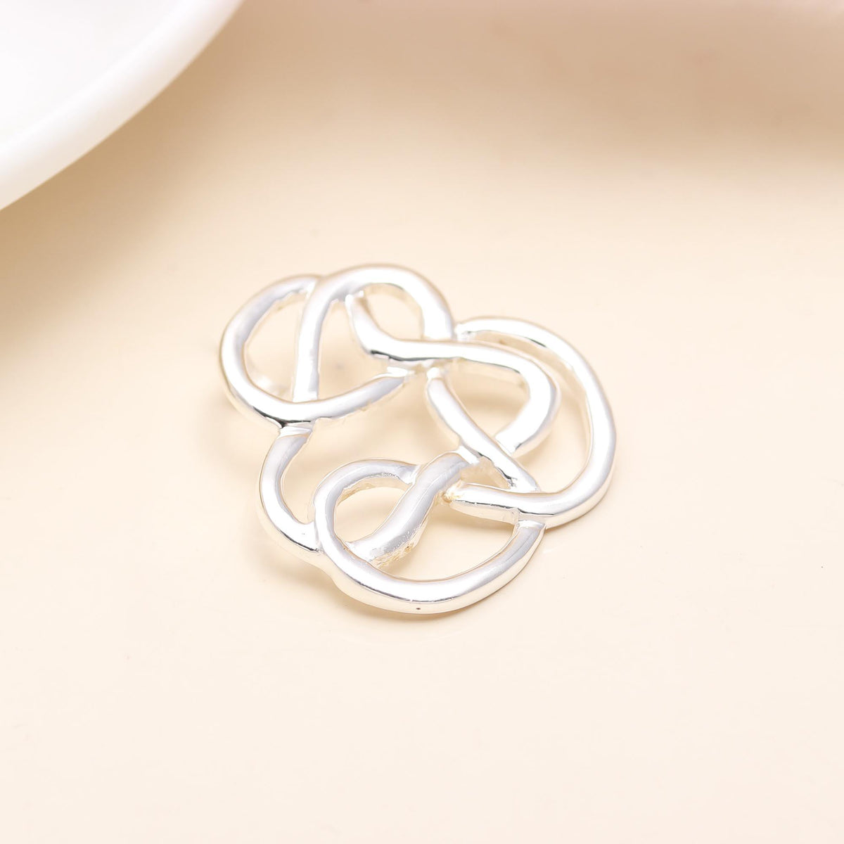 The Endless Knot: Open Celtic Infinity Knot Silver Pendant
