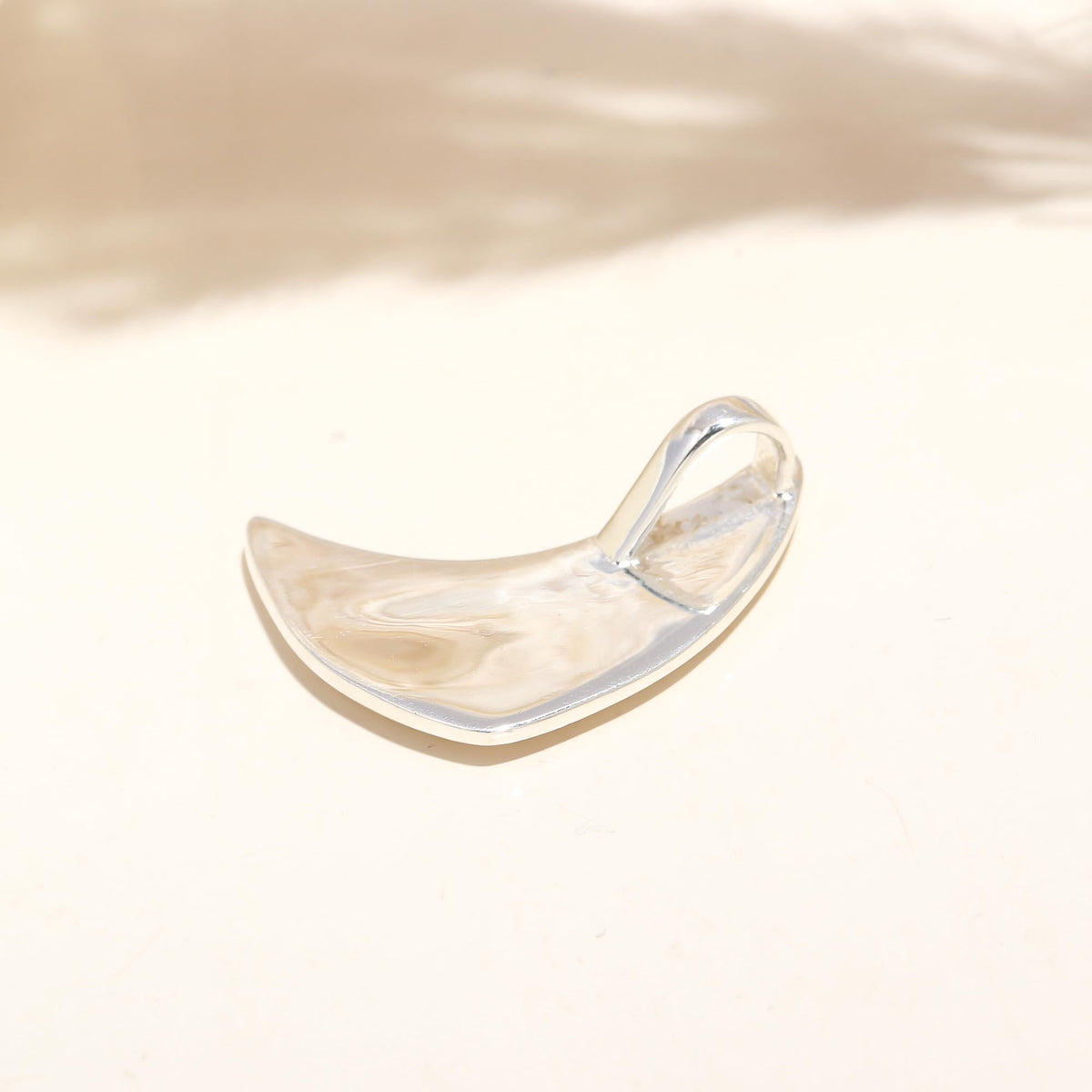The Crescent Moon: Brushed Silver Moon Pendant