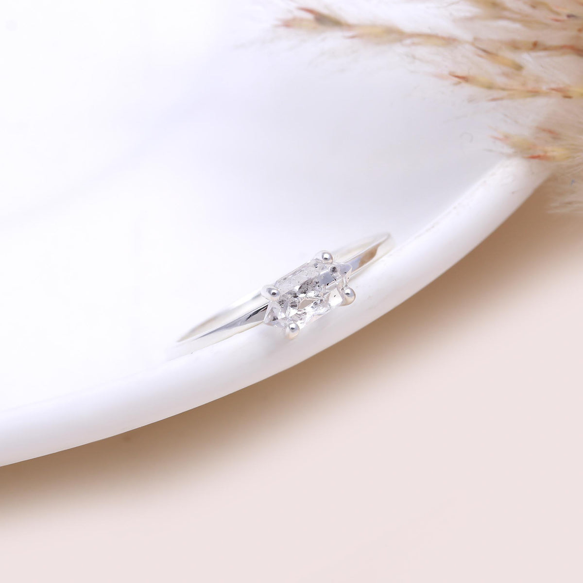 The Raw Crystal: Raw Herkimer Diamond Ring