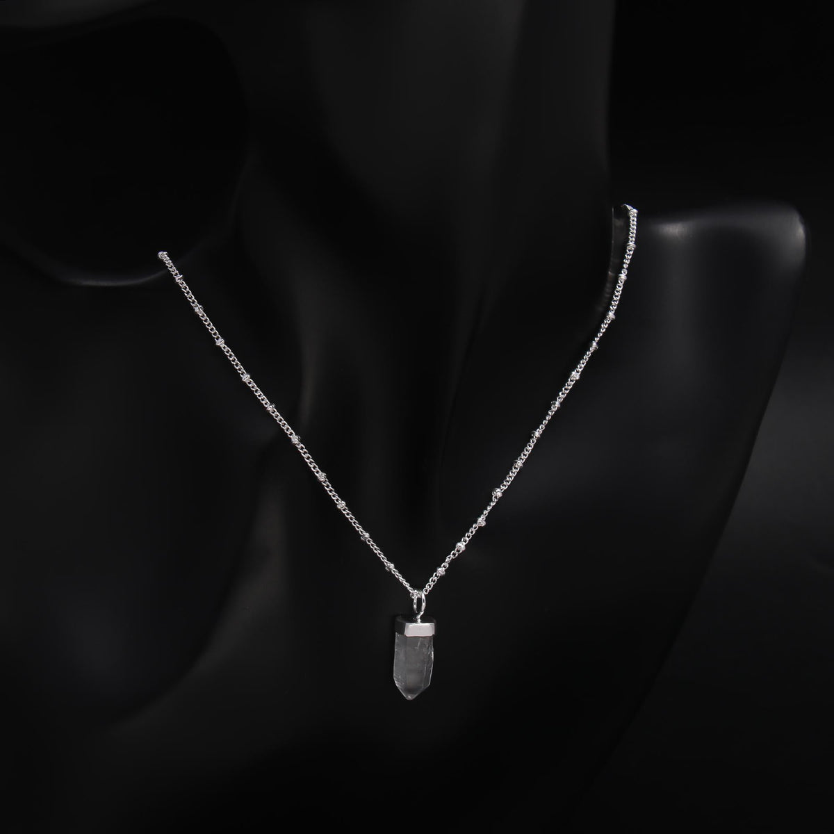 The Quartz Point: Natural Crystal Pendant Necklace